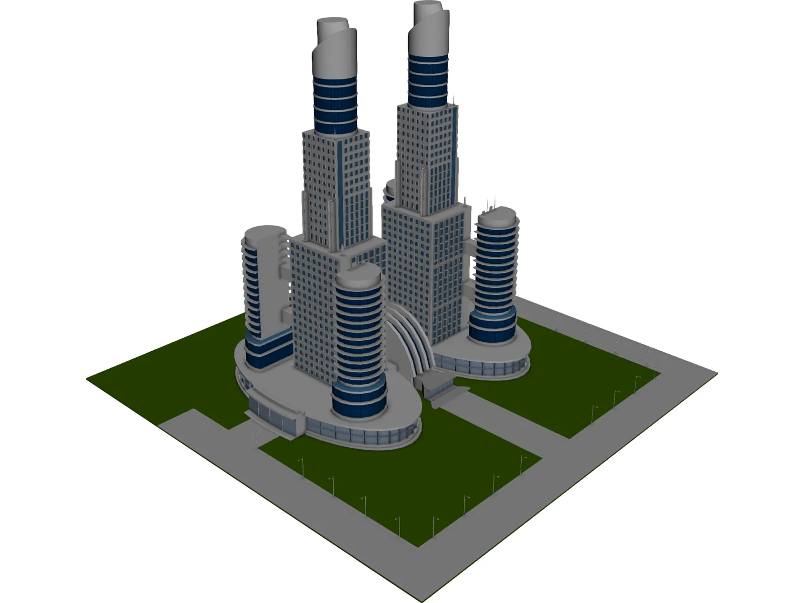 Mega Trade Center 3D Model main preview