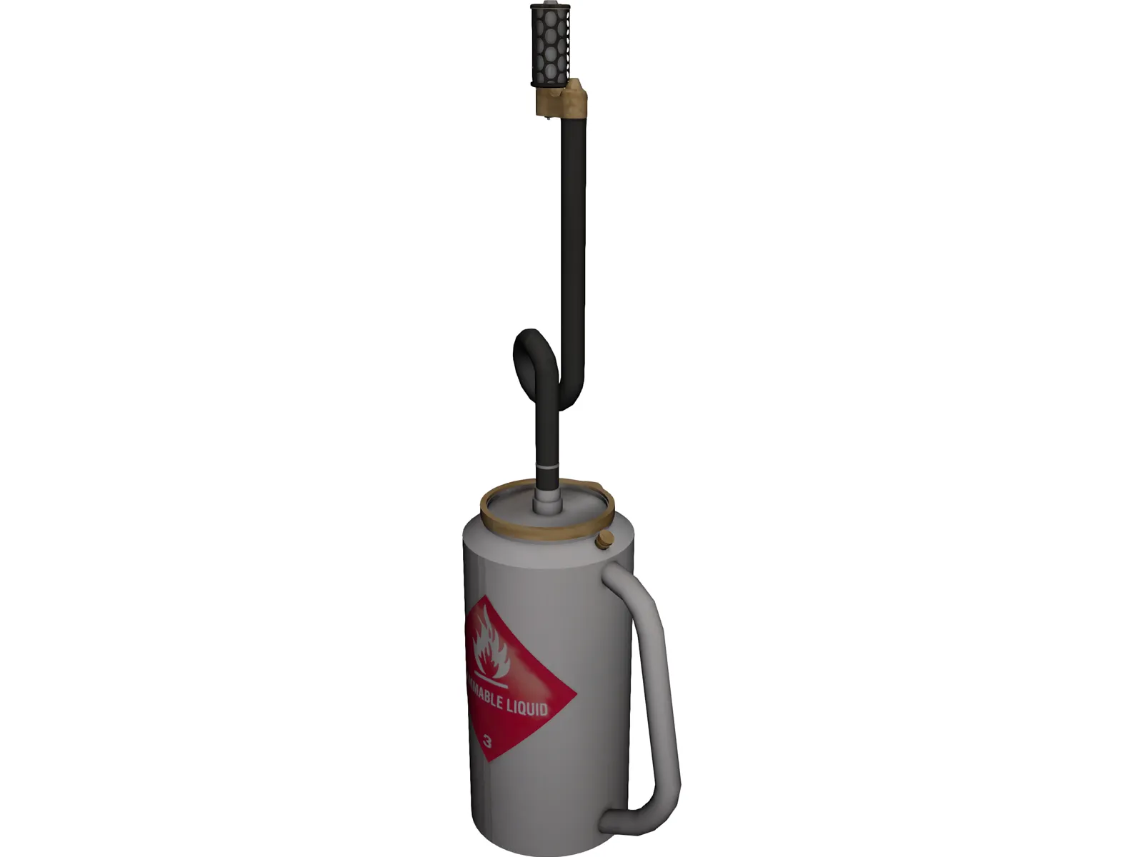 Drip Torch 3D Model main preview
