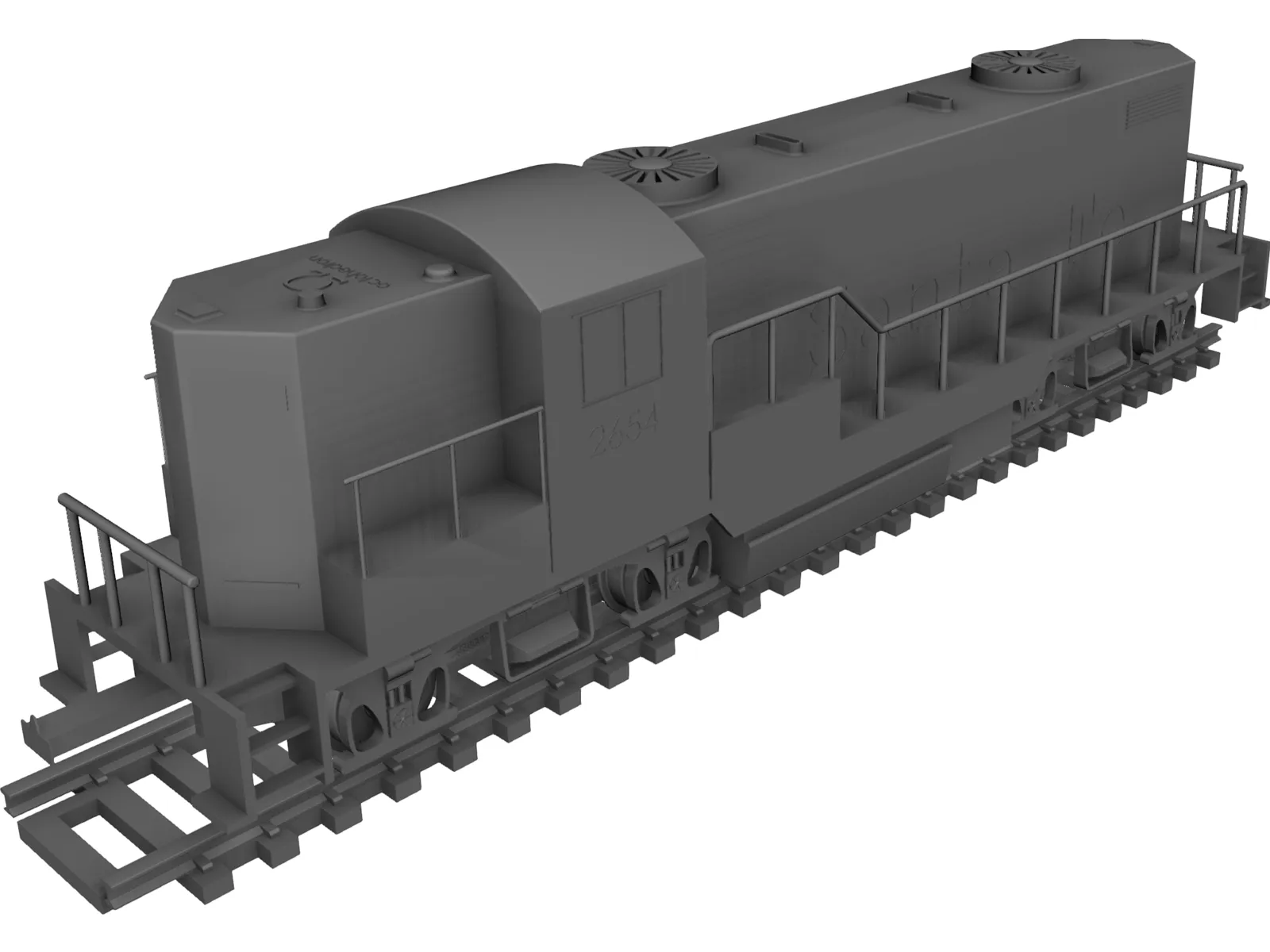Santa Fe Toy Train 3D Model main preview