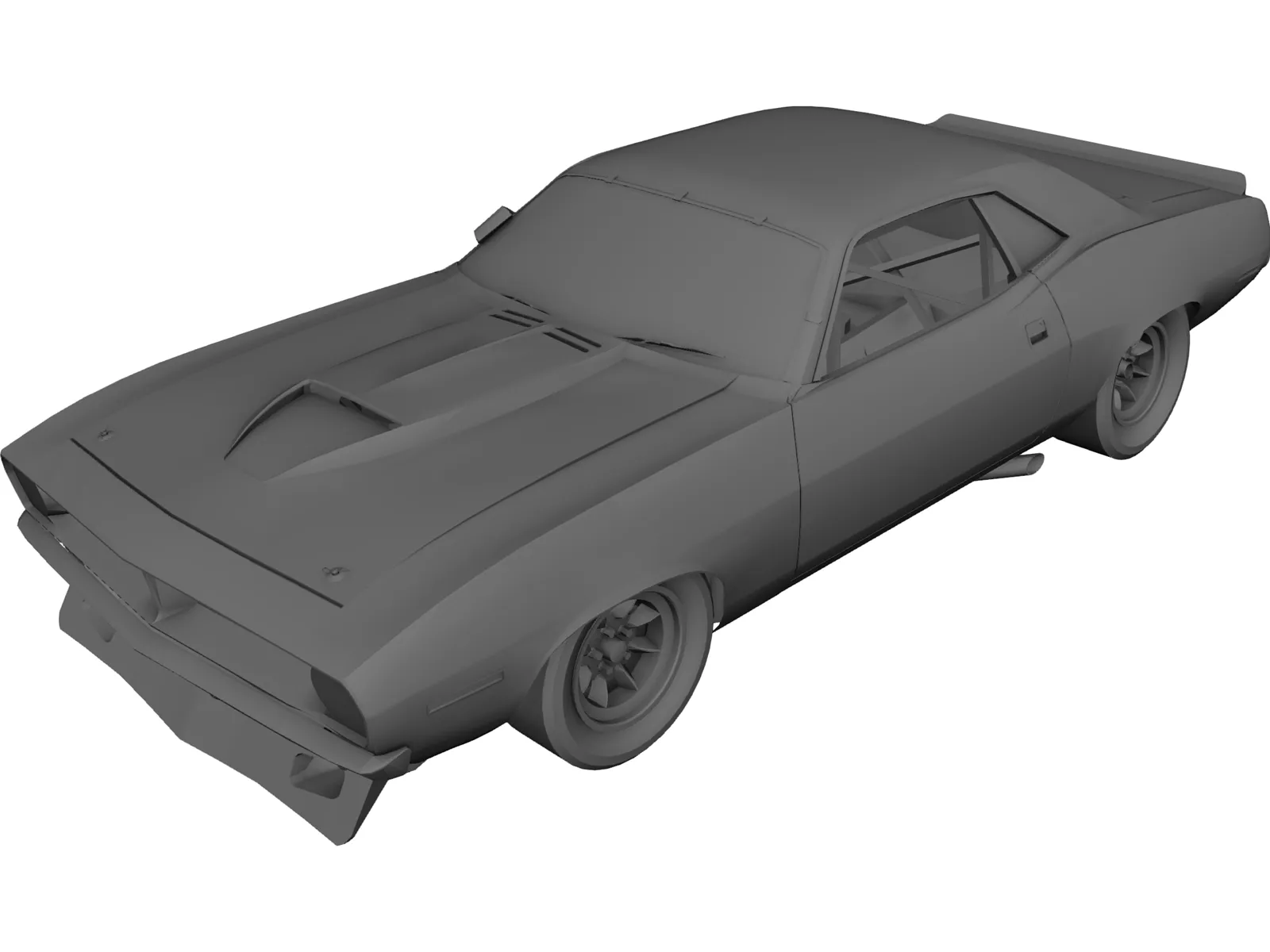 Plymouth AAR Cuda 3D Model main preview
