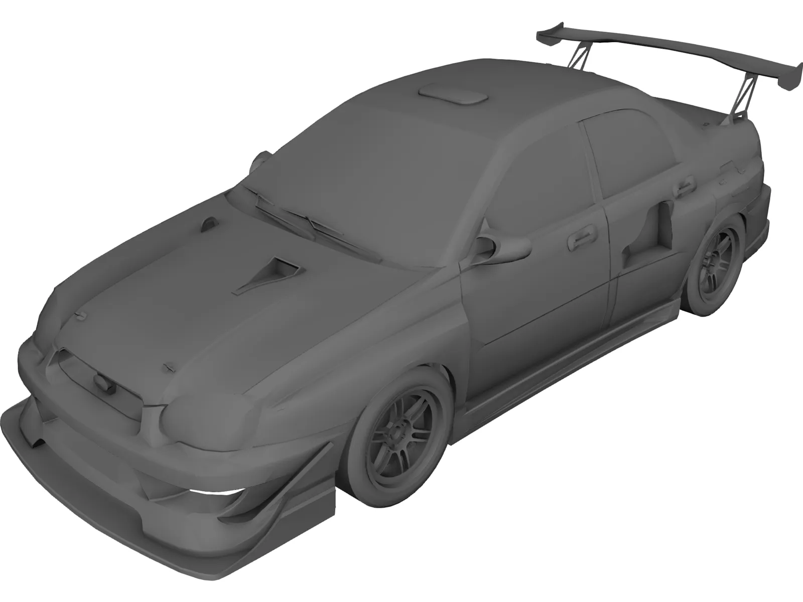 Subaru Impreza WRX STi GDB 3D Model main preview