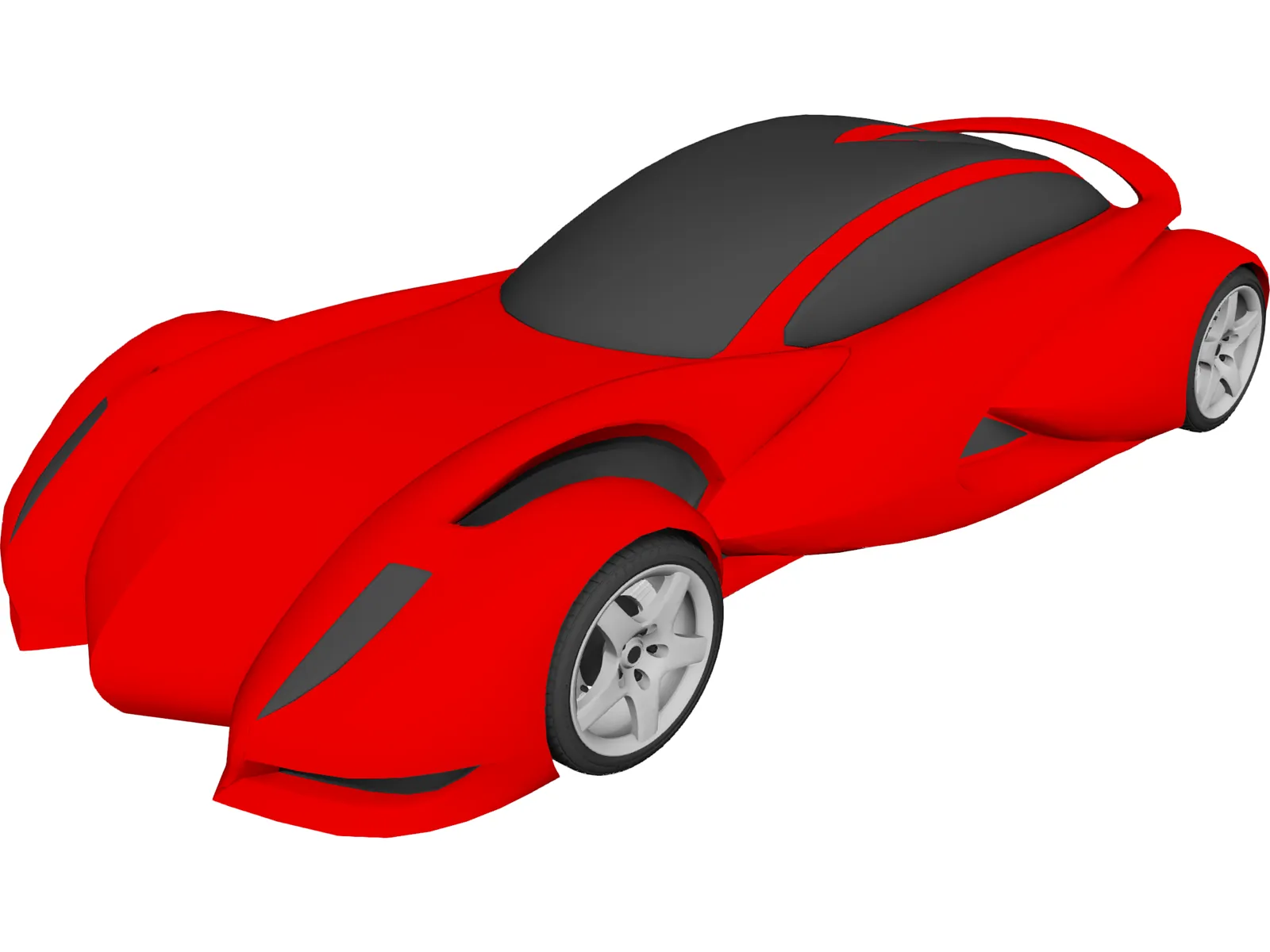 Super Car Concept 3D Model main preview