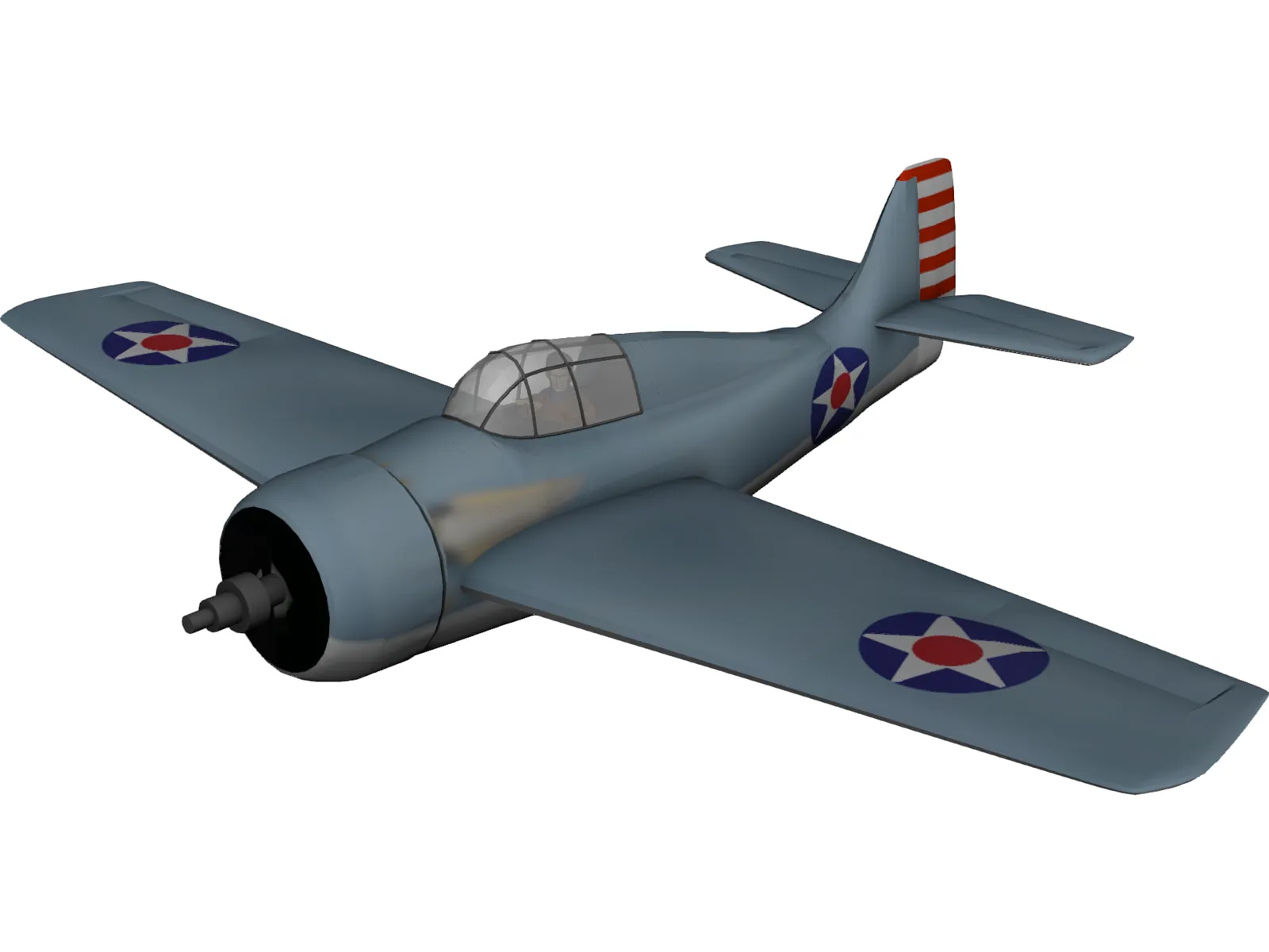 F4F-4 Wildcat 3D Model main preview