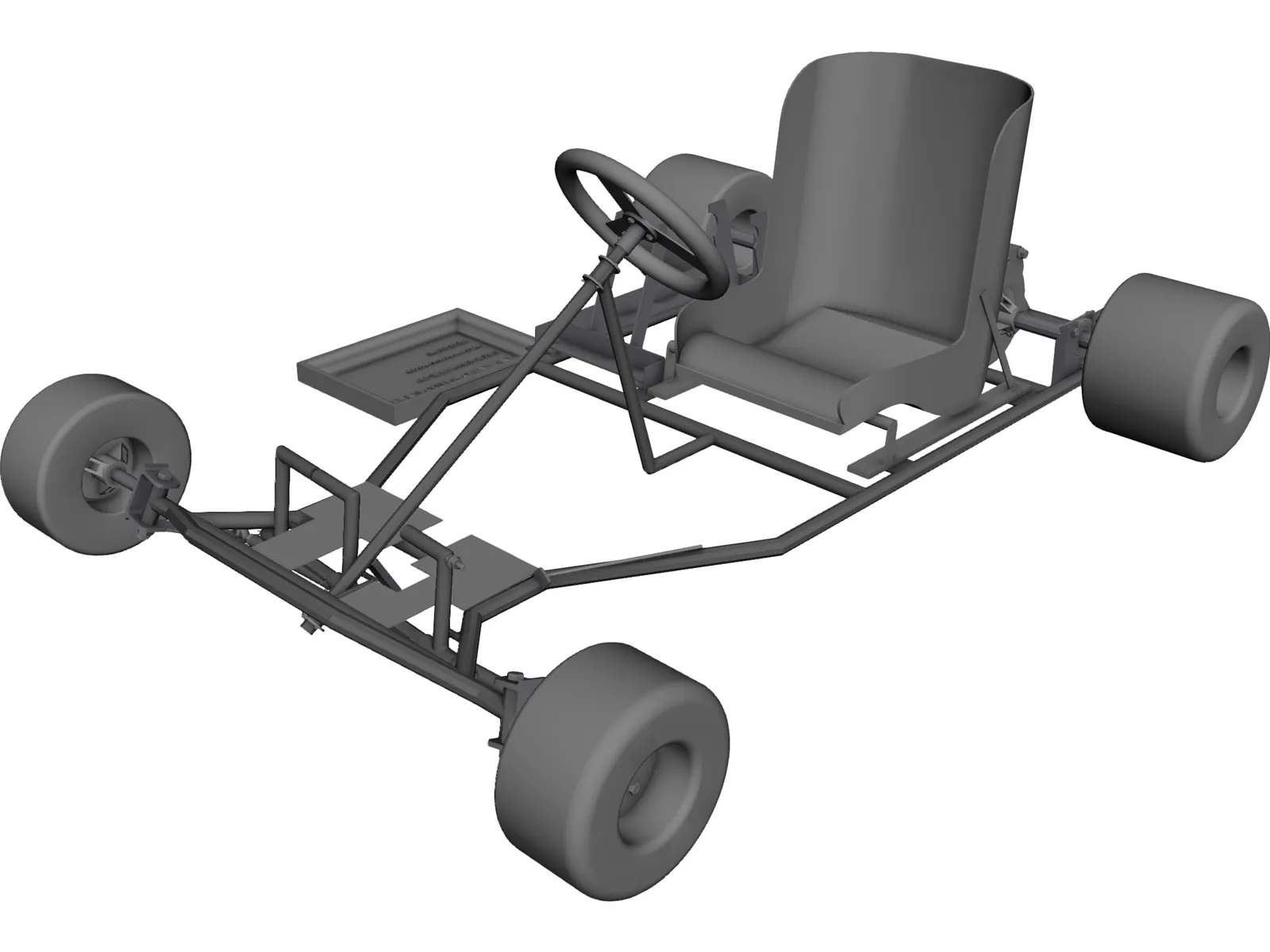 Racing Kart 3D Model main preview