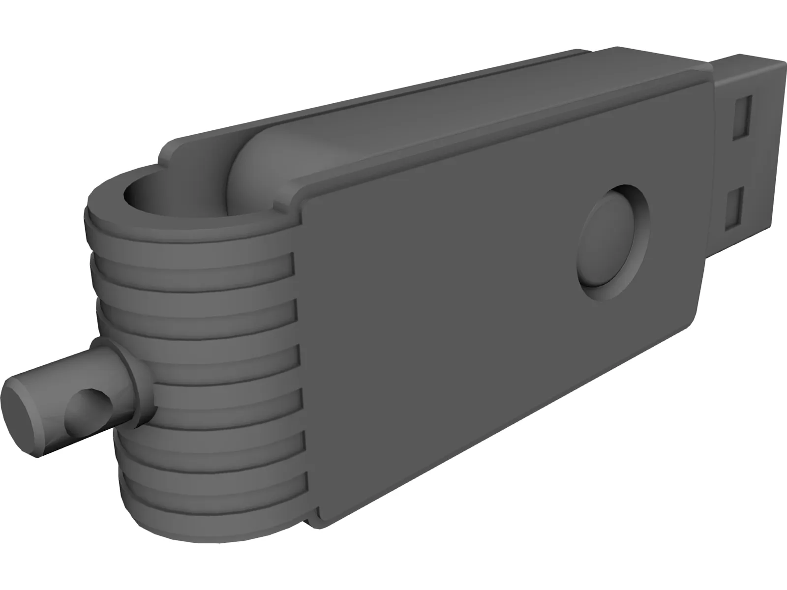 USB Flash Memory Card 3D Model main preview