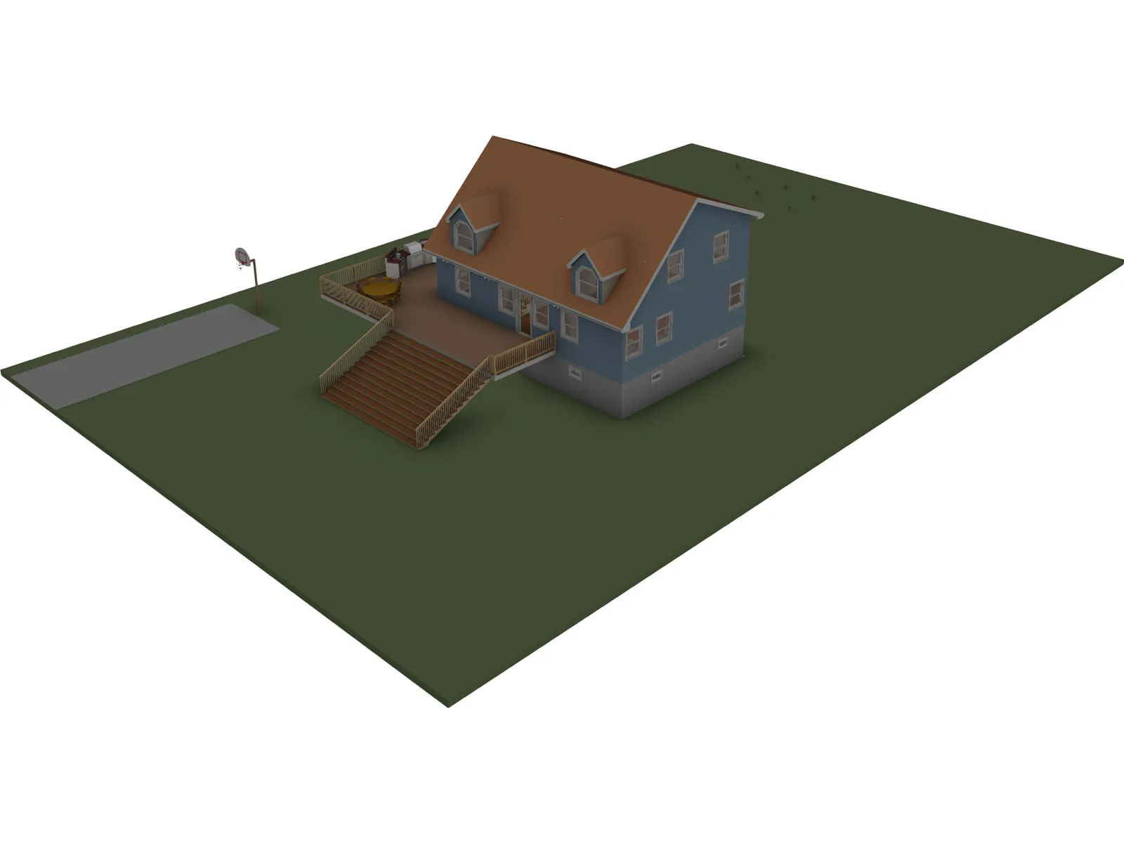 Cape House 3D Model main preview