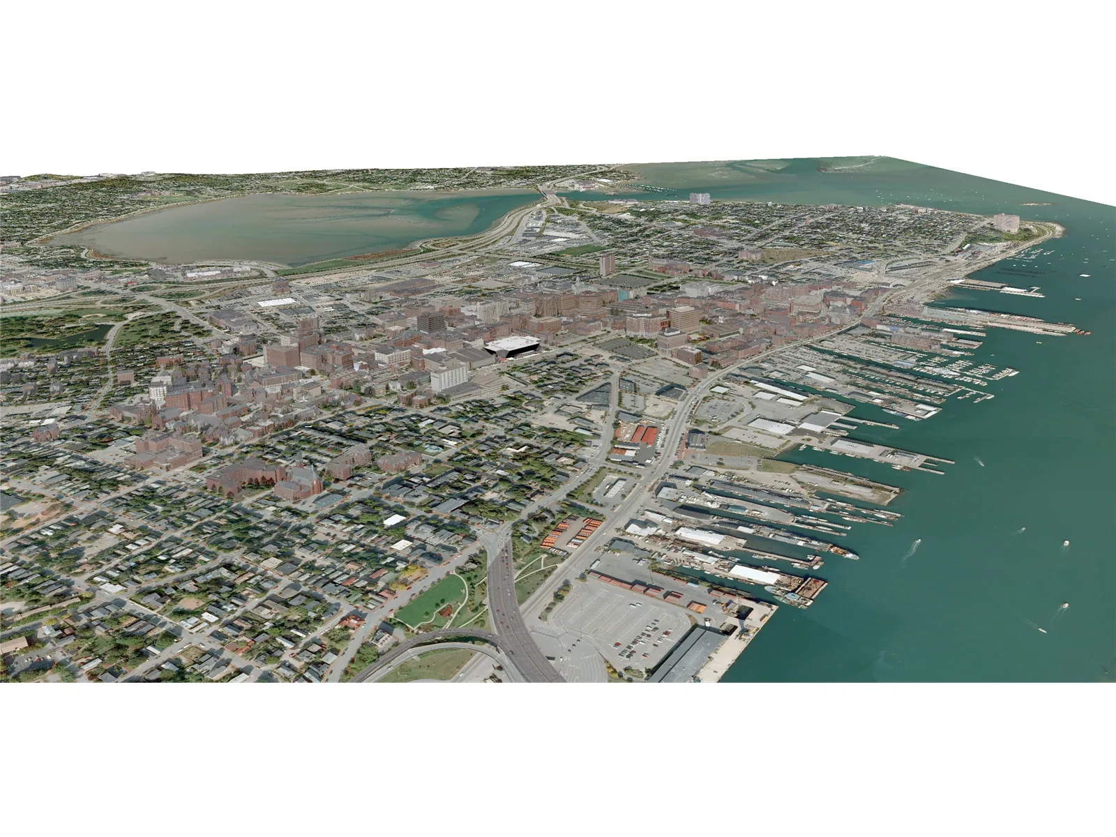 Portland City, Maine 3D Model main preview