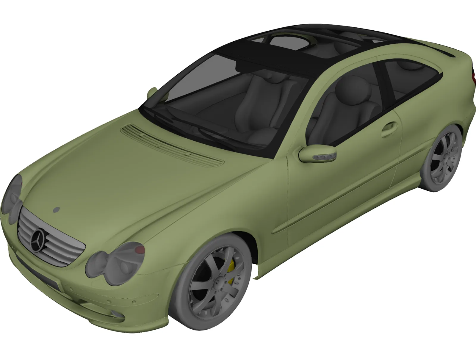Mercedes-Benz Sport Coupe 3D Model main preview