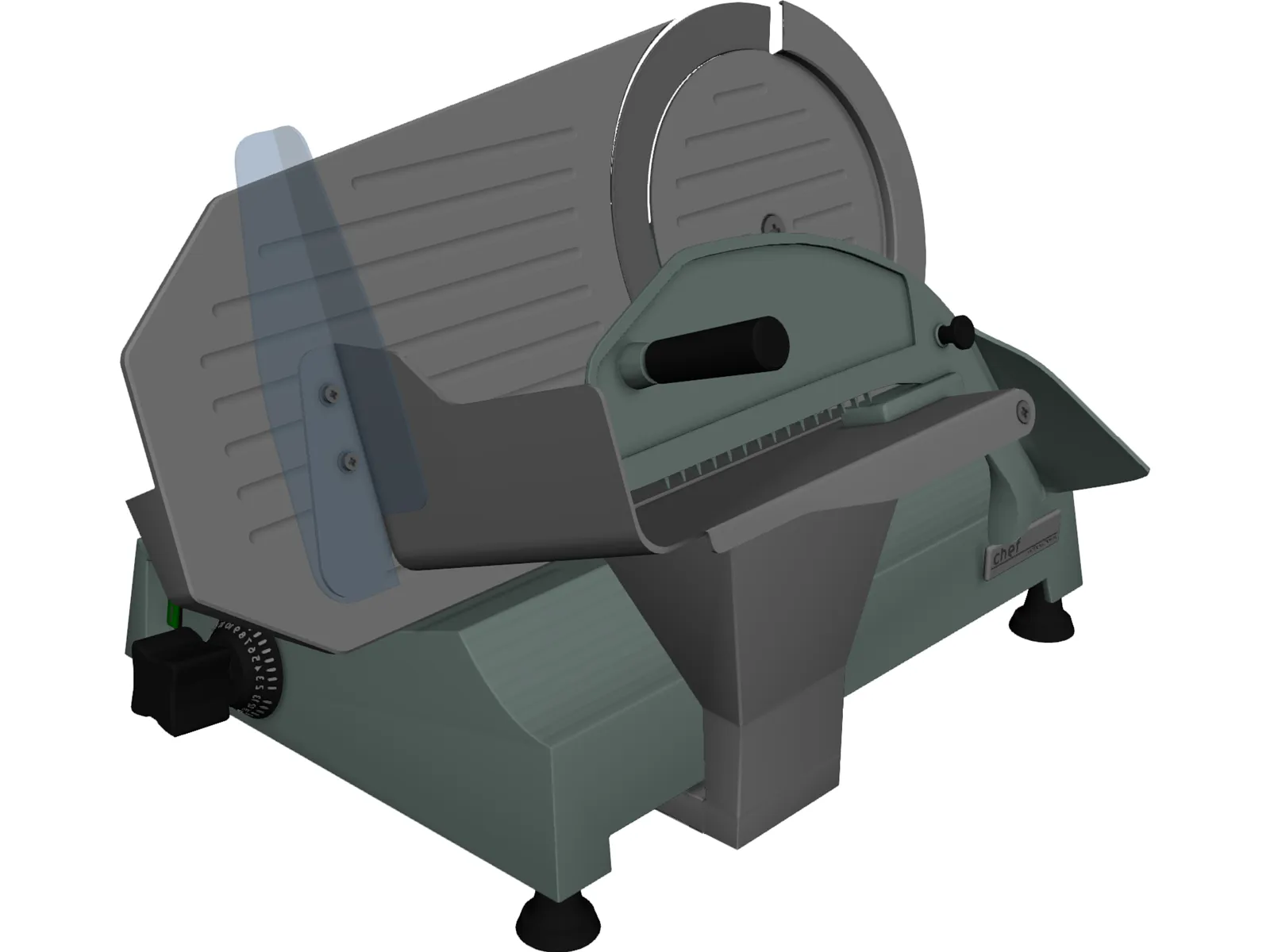Meat Slicer 3D Model main preview