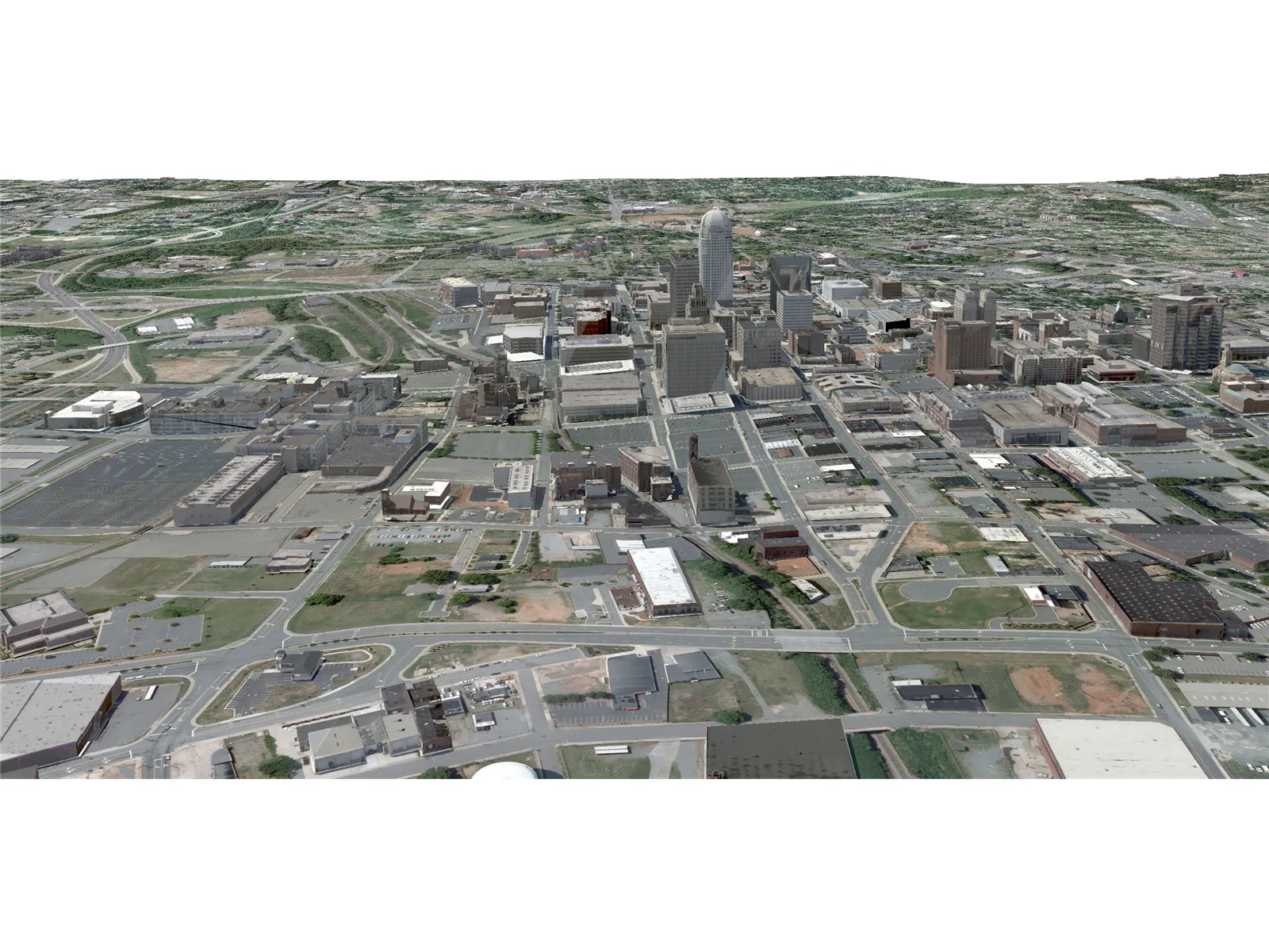 Winston-Salem City 3D Model main preview
