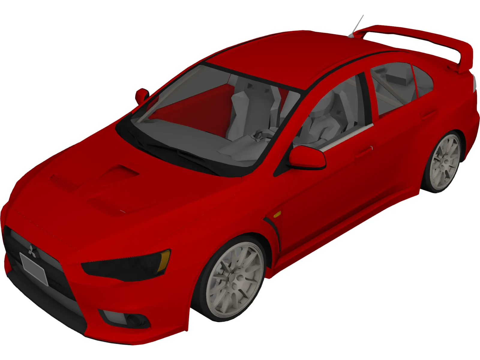 Mitsubishi Lancer Evo X (2008) 3D Model main preview