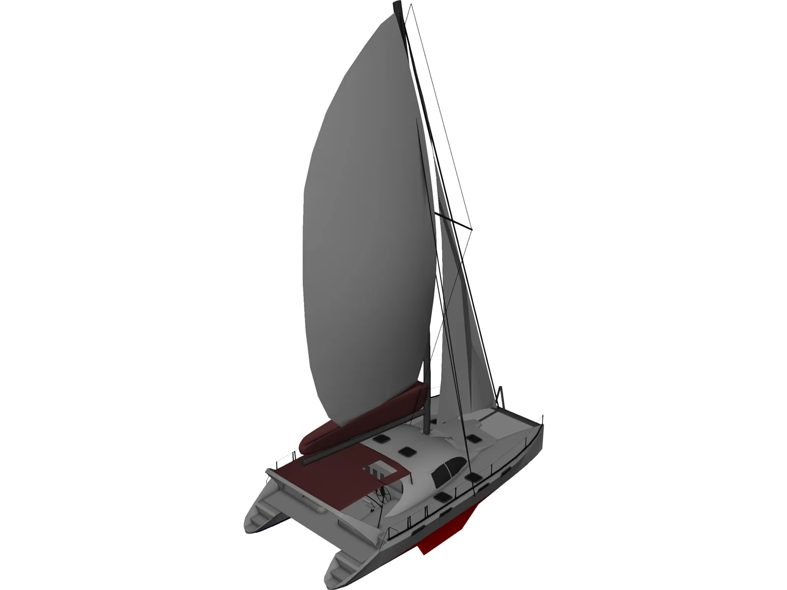 Moorings 4600 Catamaran Sailboat 3D Model main preview