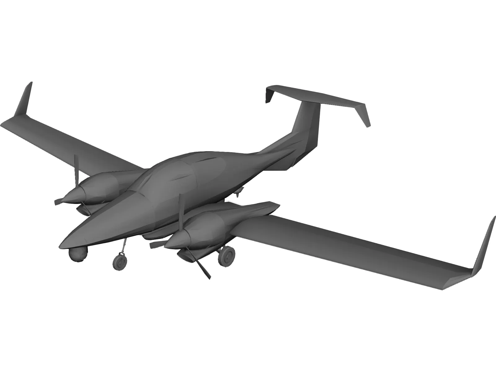 Diamond DA42 Twin Star 3D Model main preview