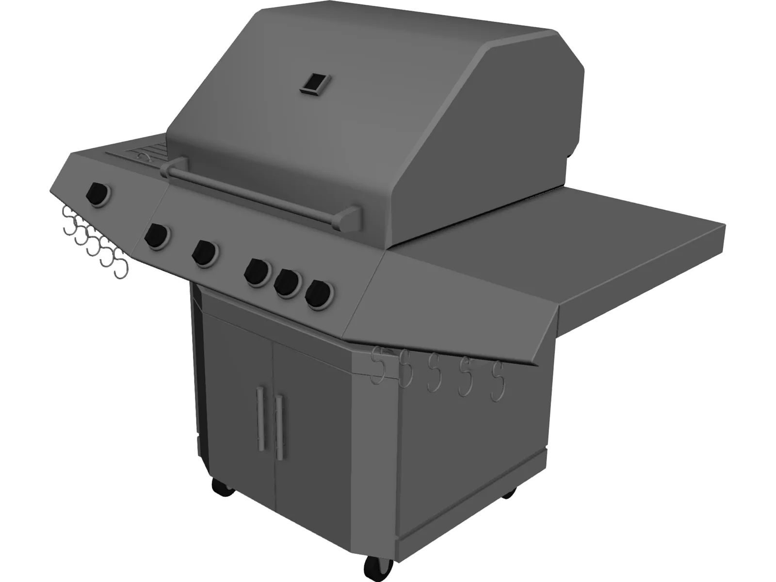 BBQ Grill 3D Model main preview