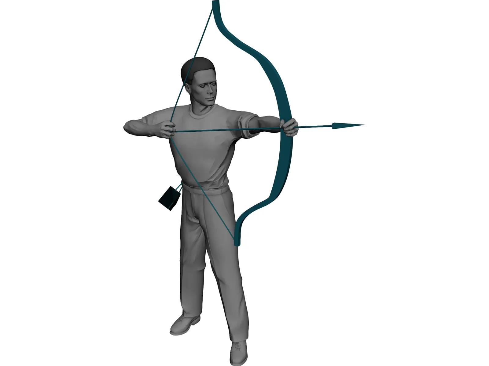 Man with Bow and Arrow 3D Model main preview