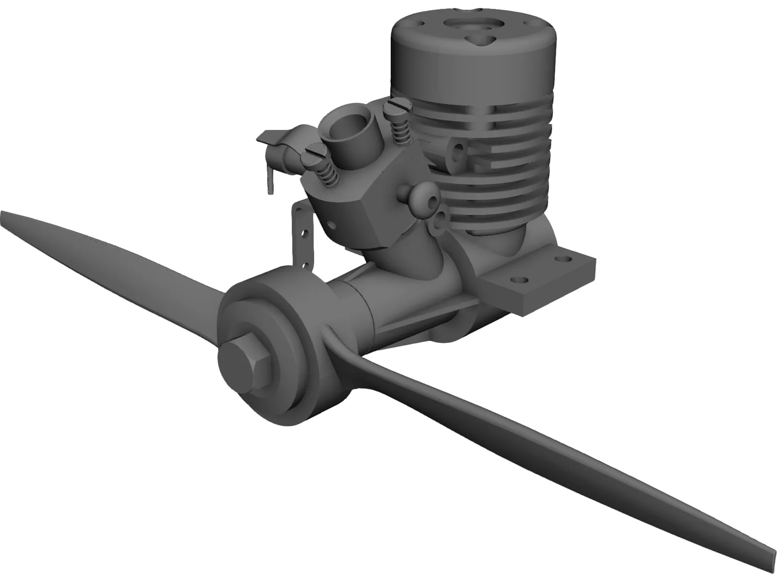 RC Airplane Model Engine 3D Model main preview