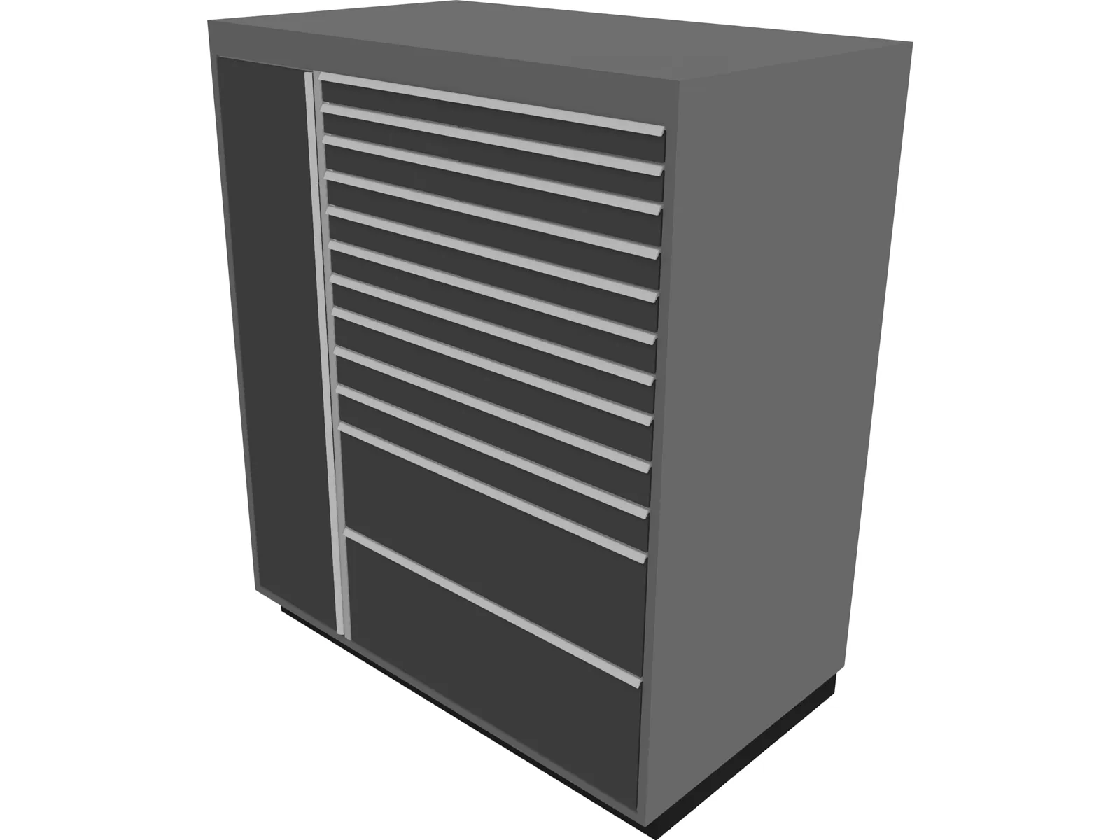 Garage Tool Chest Large 3D Model main preview
