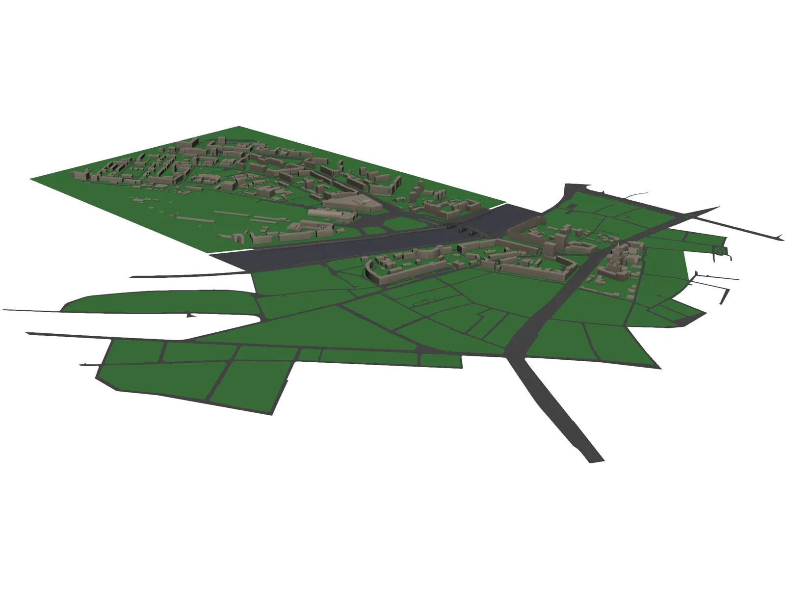 Moscow Square of Europe Near Kiev Railway Station 3D Model main preview