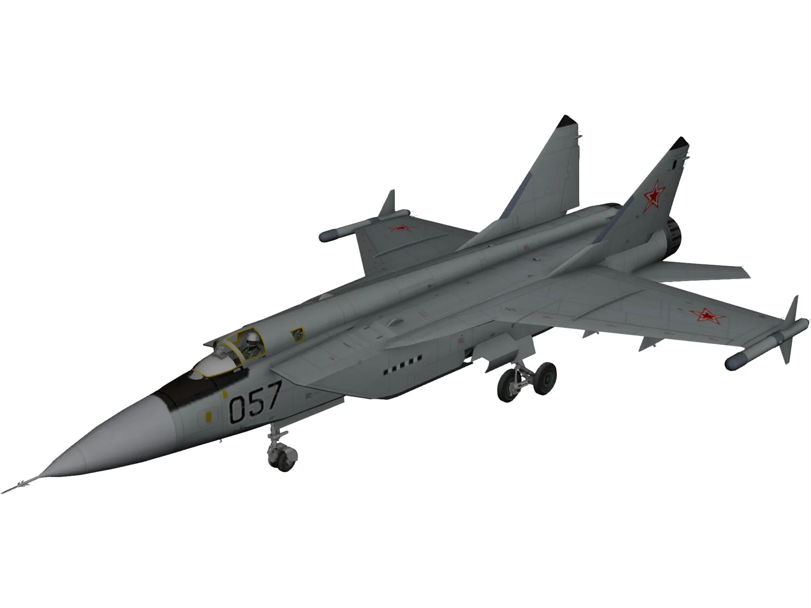 MiG-31A Foxhound 3D Model main preview