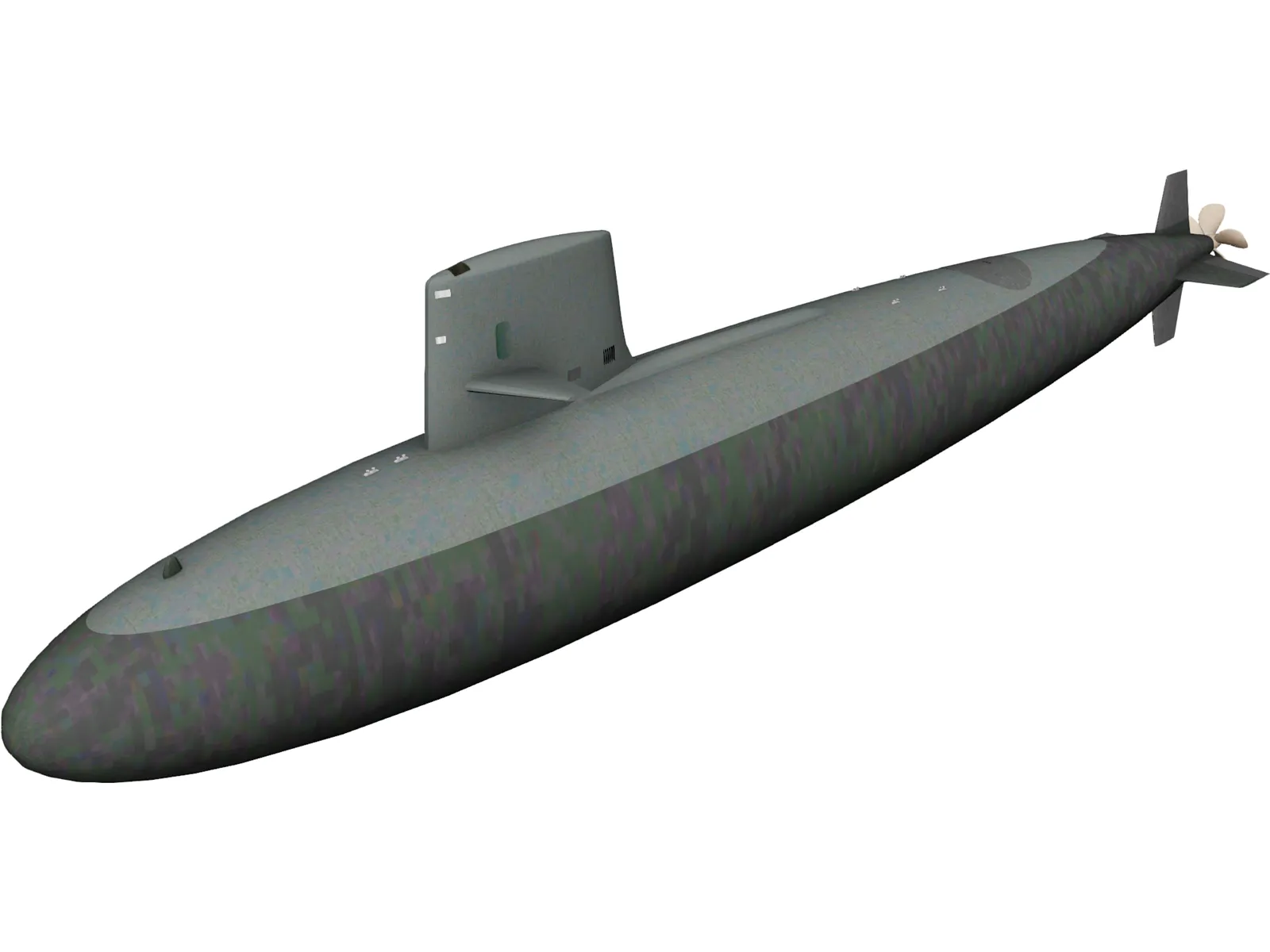 Skipjack SSN Submarine 3D Model main preview