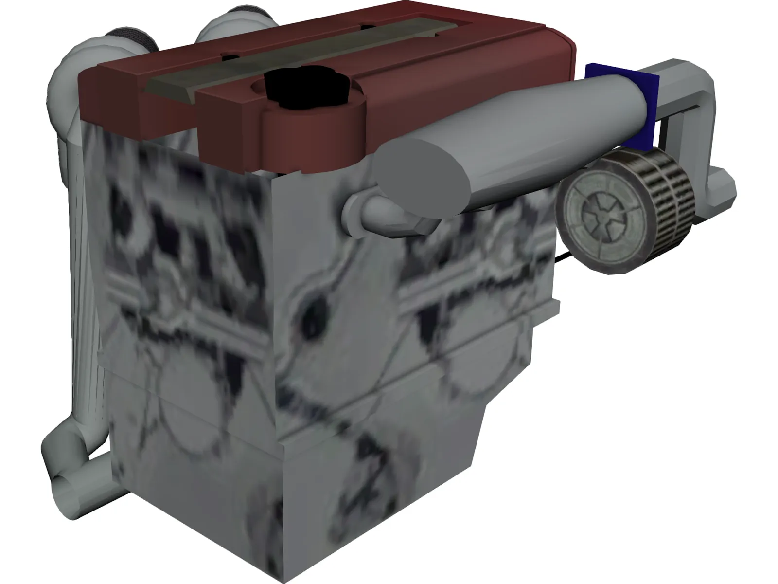 Honda VTEC DOHC Engine 3D Model main preview