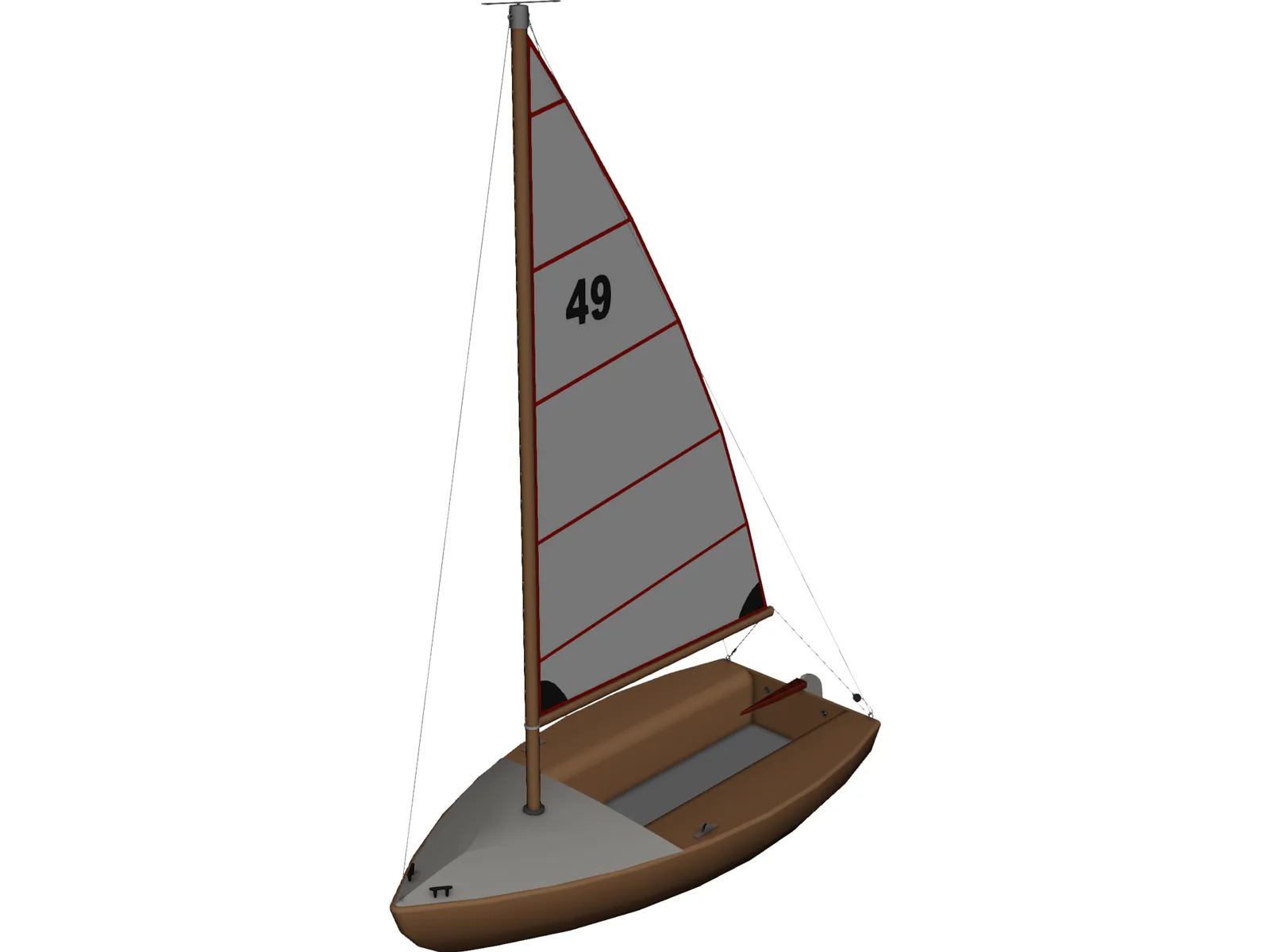 Boat Small 3D Model main preview