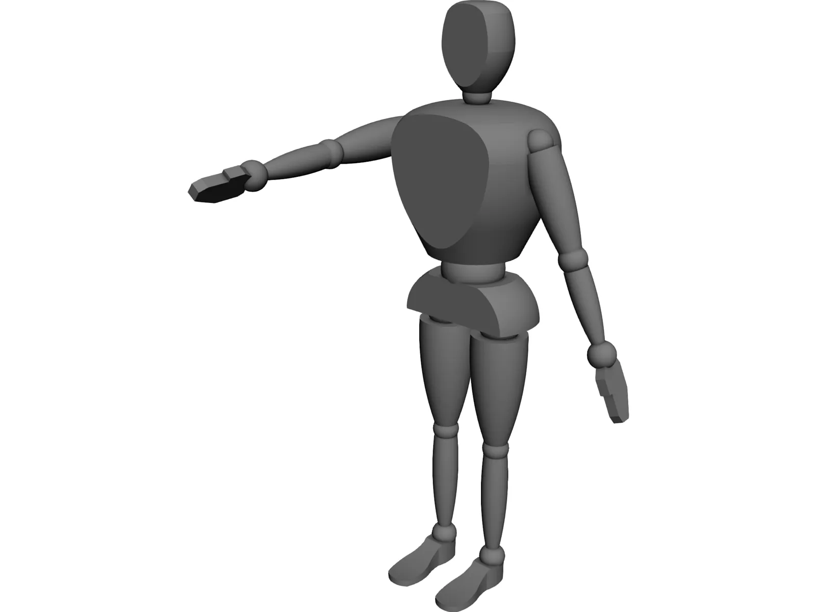 Anthropomorphic Man 3D Model main preview