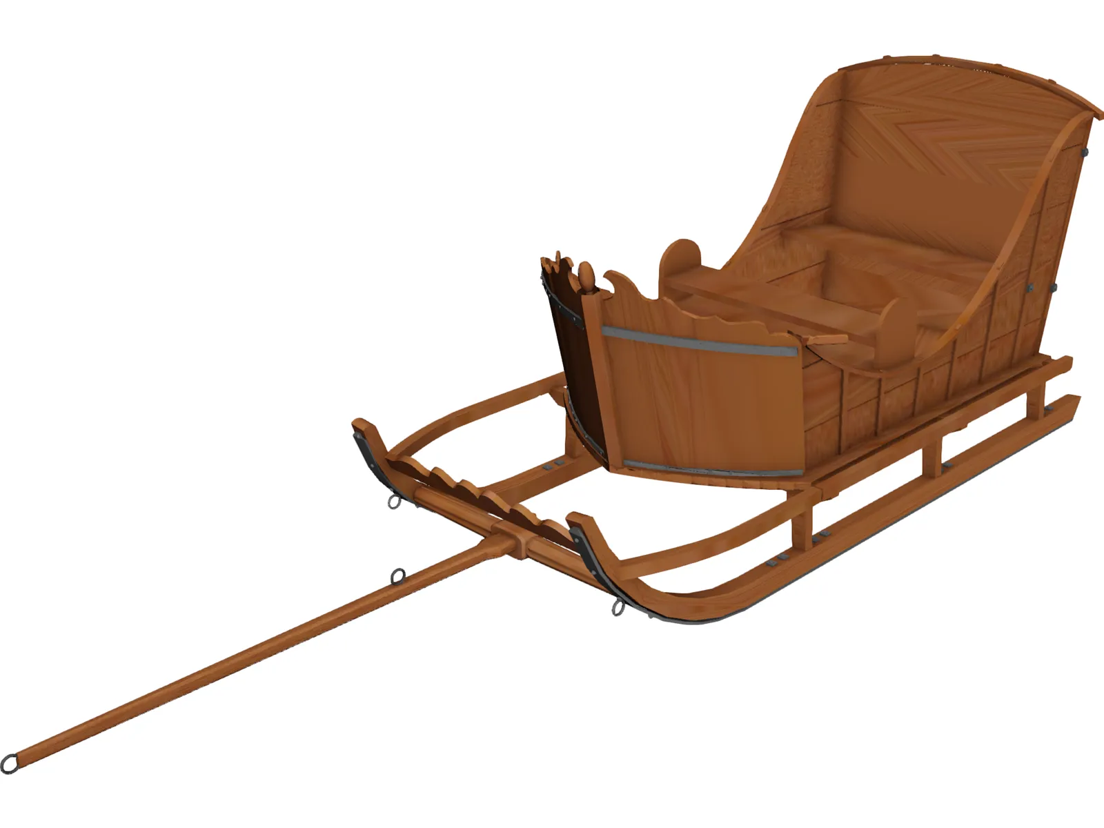 American Sleigh 3D Model main preview