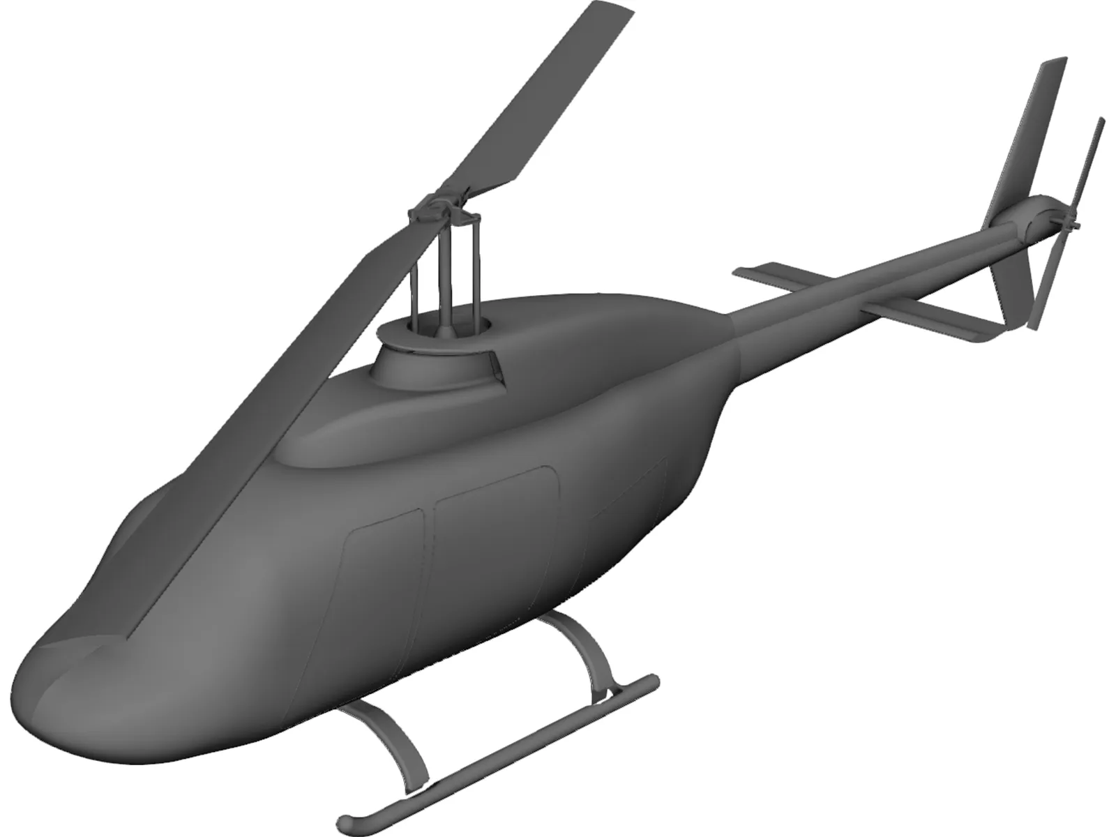Bell 206B-III JetRanger 3D Model main preview