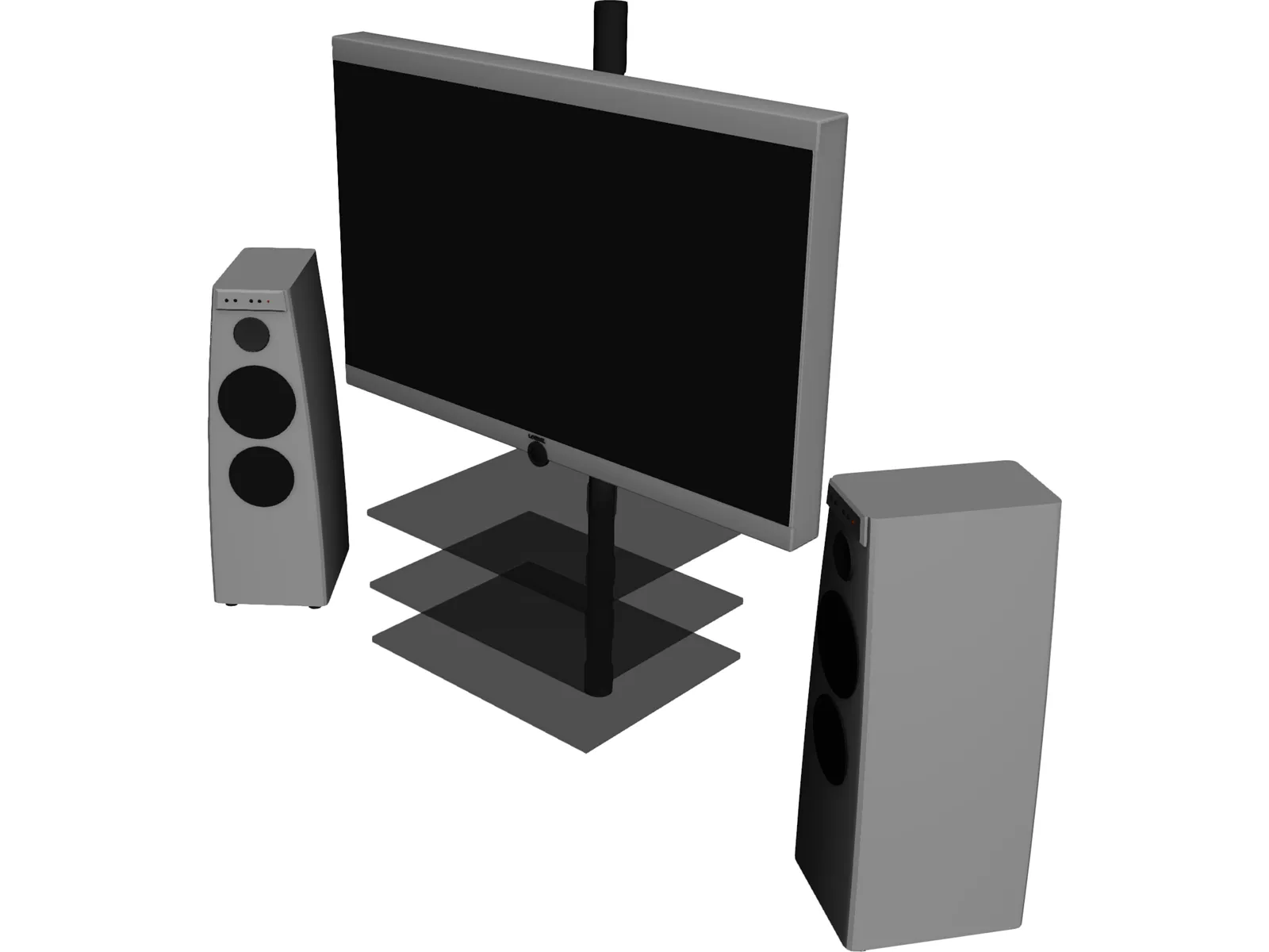 Lowe LED TV with Meridian Speakers 3D Model main preview