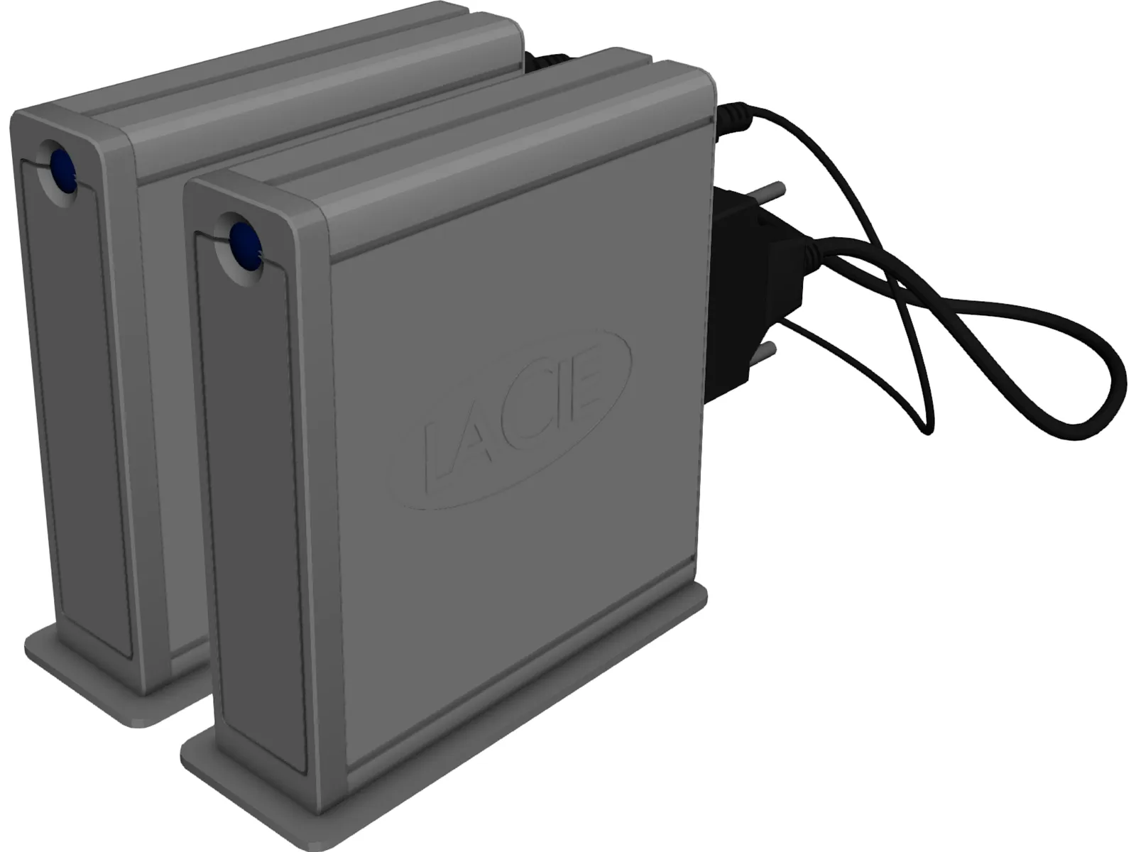 Lacie Hard Drive 3D Model main preview