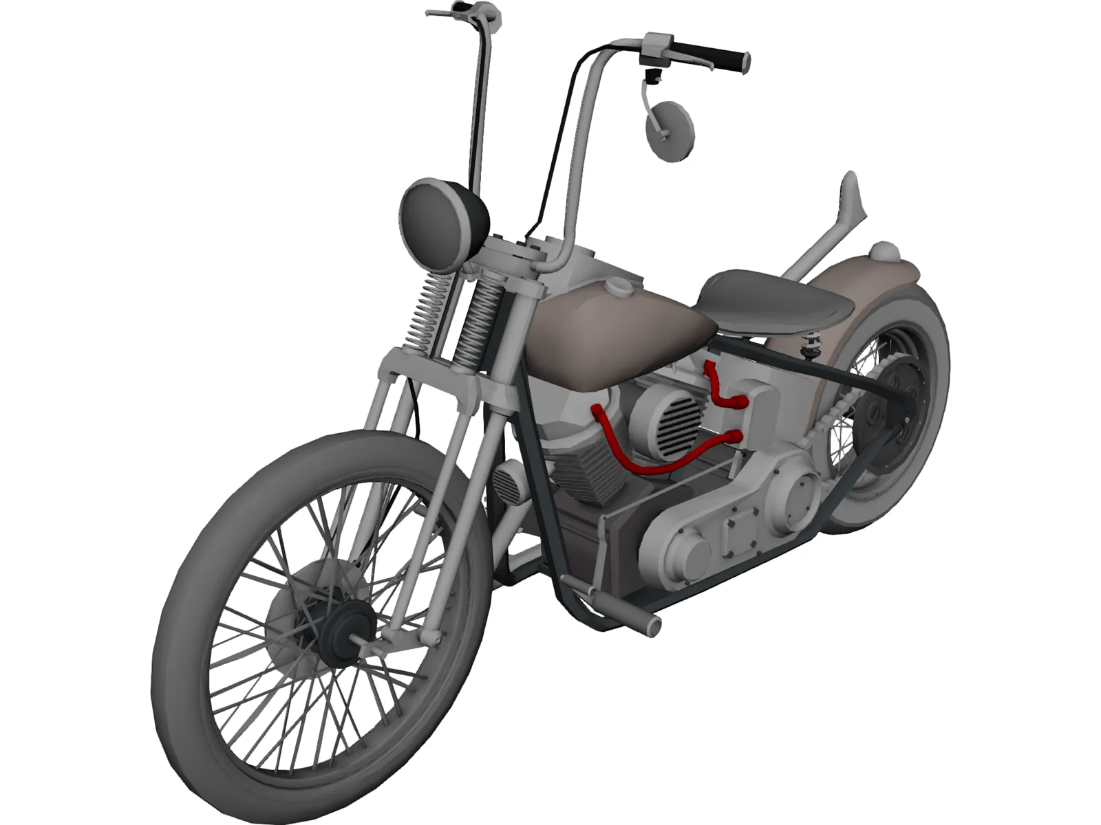 Harley-Davidson Custom 3D Model main preview
