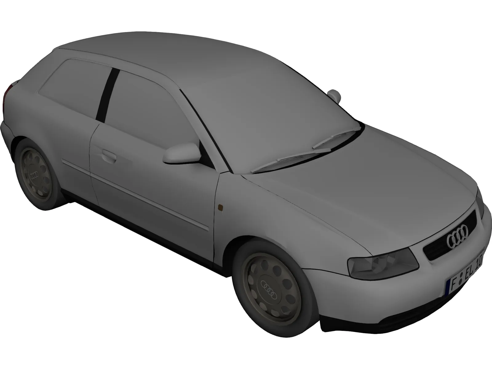 Audi A3 3D Model main preview