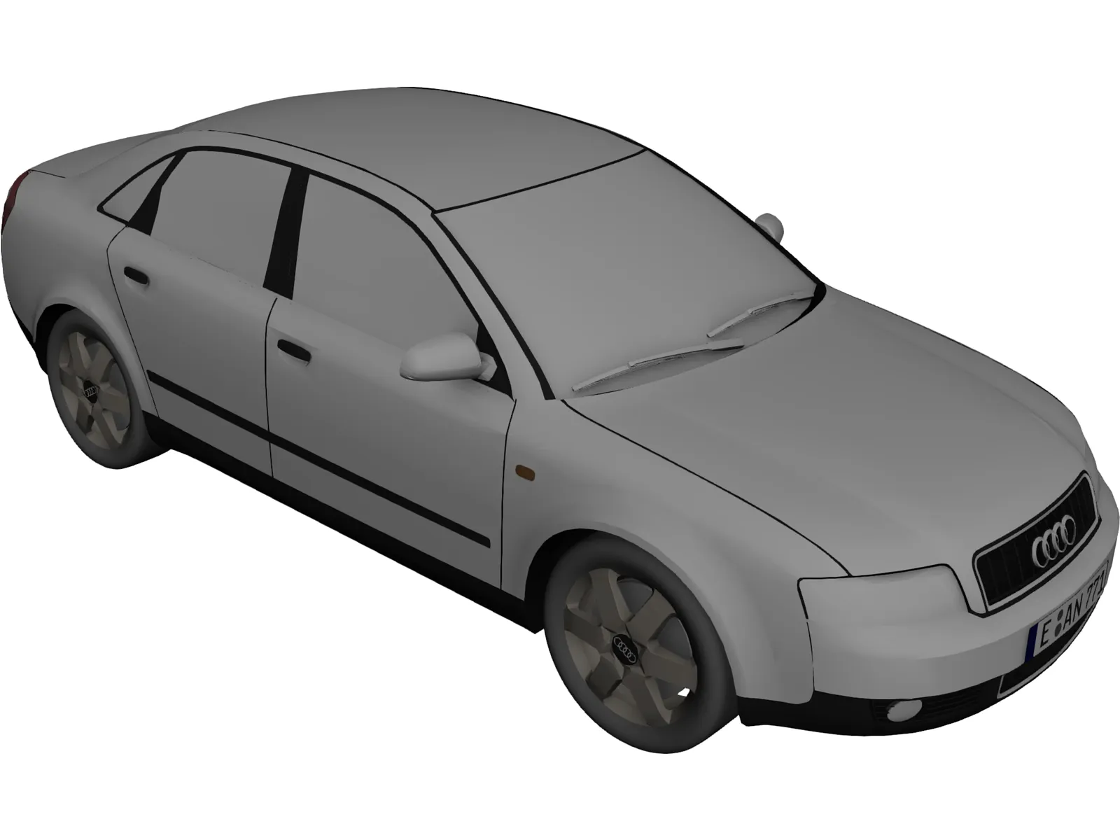 Audi A4 3D Model main preview