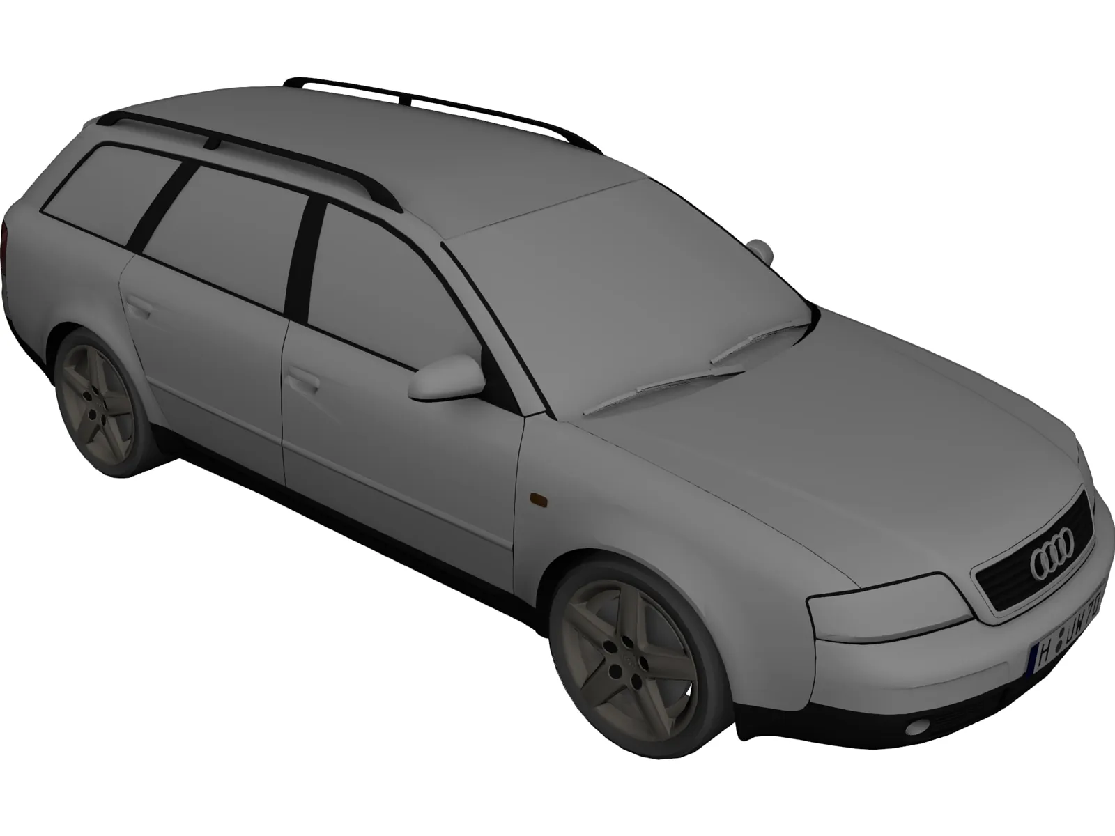 Audi A6 Avant 3D Model main preview
