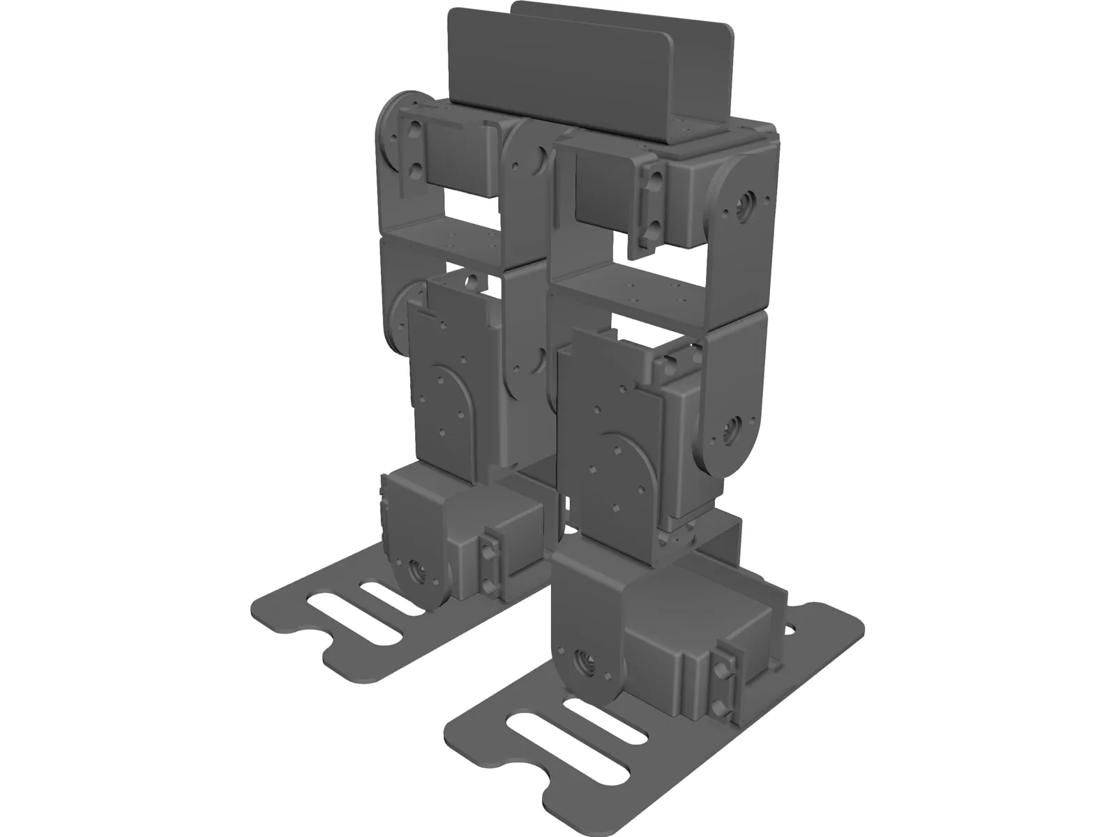Biped Servo Robot 3D Model main preview