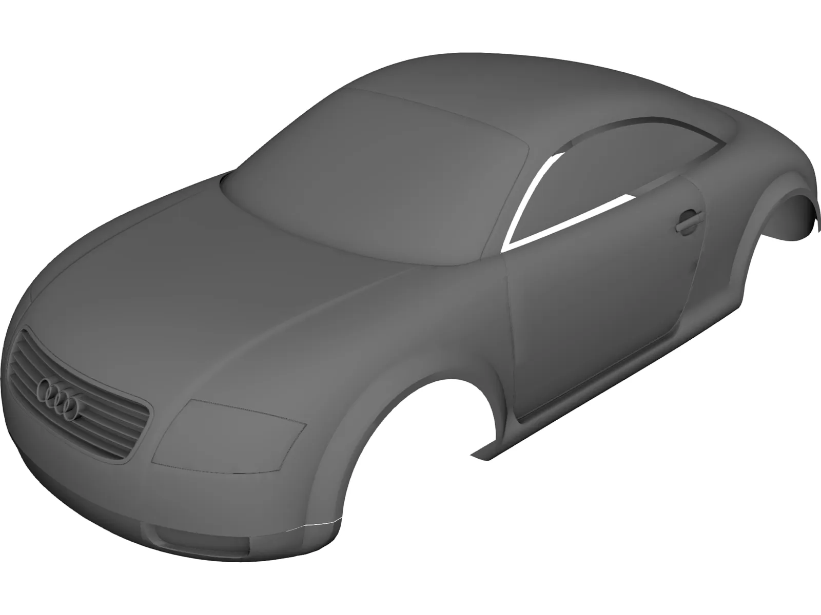 Audi TT Body 3D Model main preview