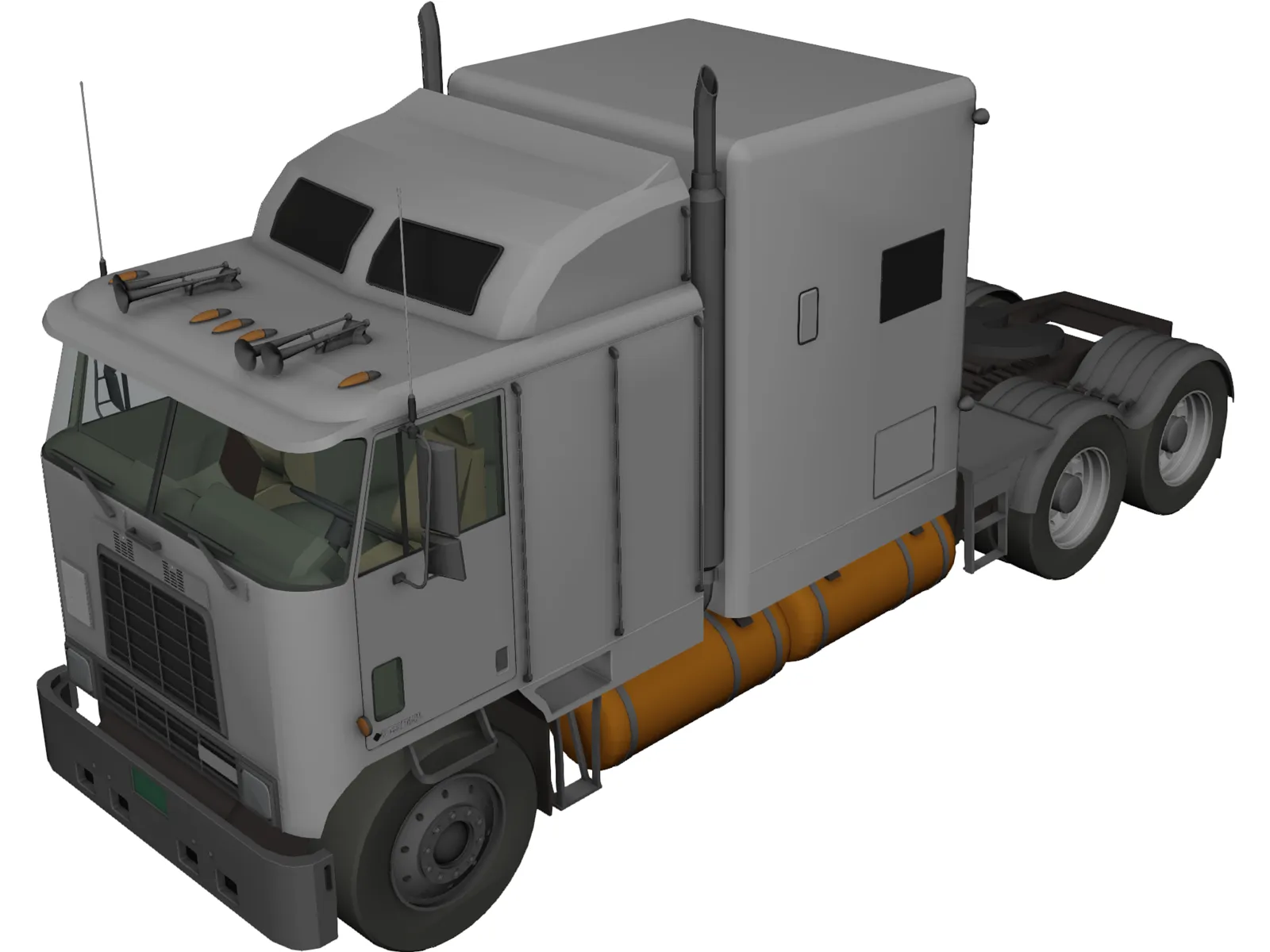 International 9600 Cabover 3D Model main preview