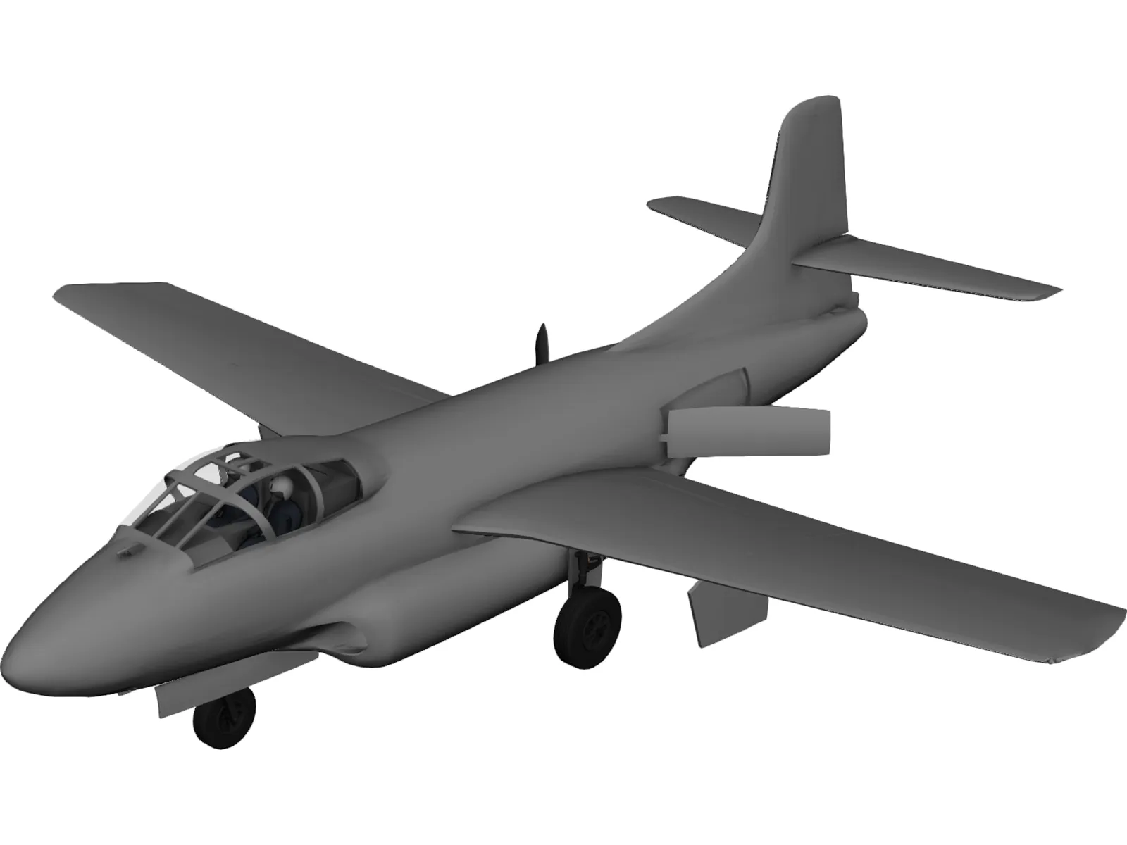 Douglas F3D-2 Skyknight 3D Model main preview