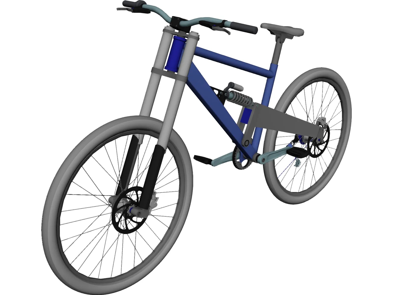 Bicycle Professional Downhill 3D Model main preview