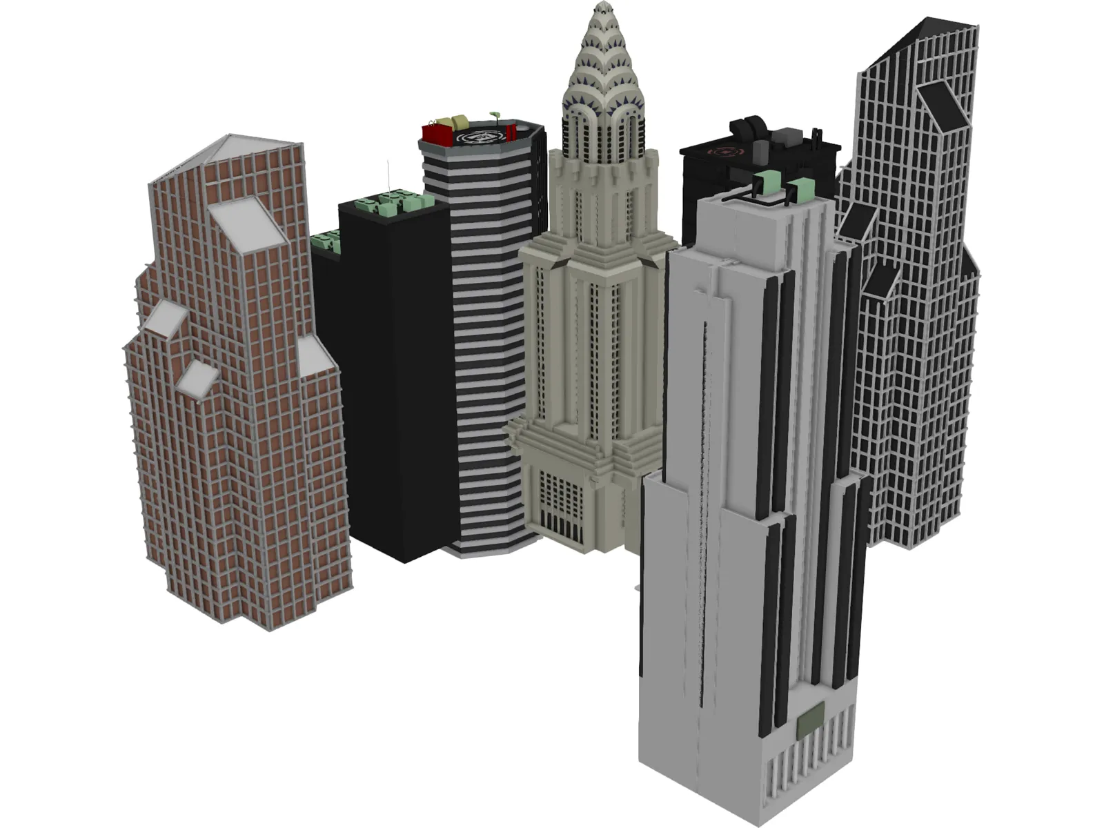 Buildings 3D Model main preview