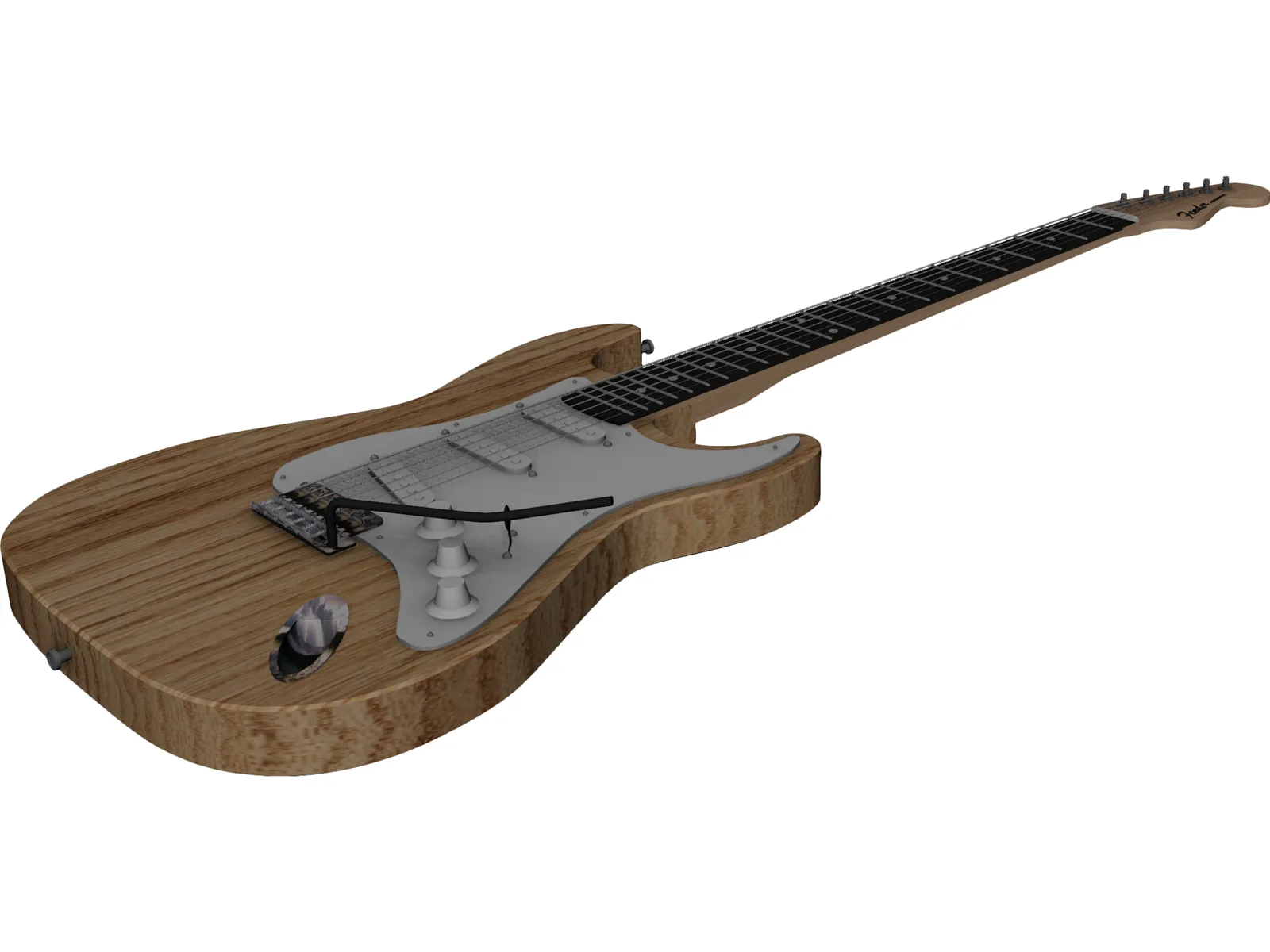 Fender Stratocaster Electric Guitar 3D Model main preview