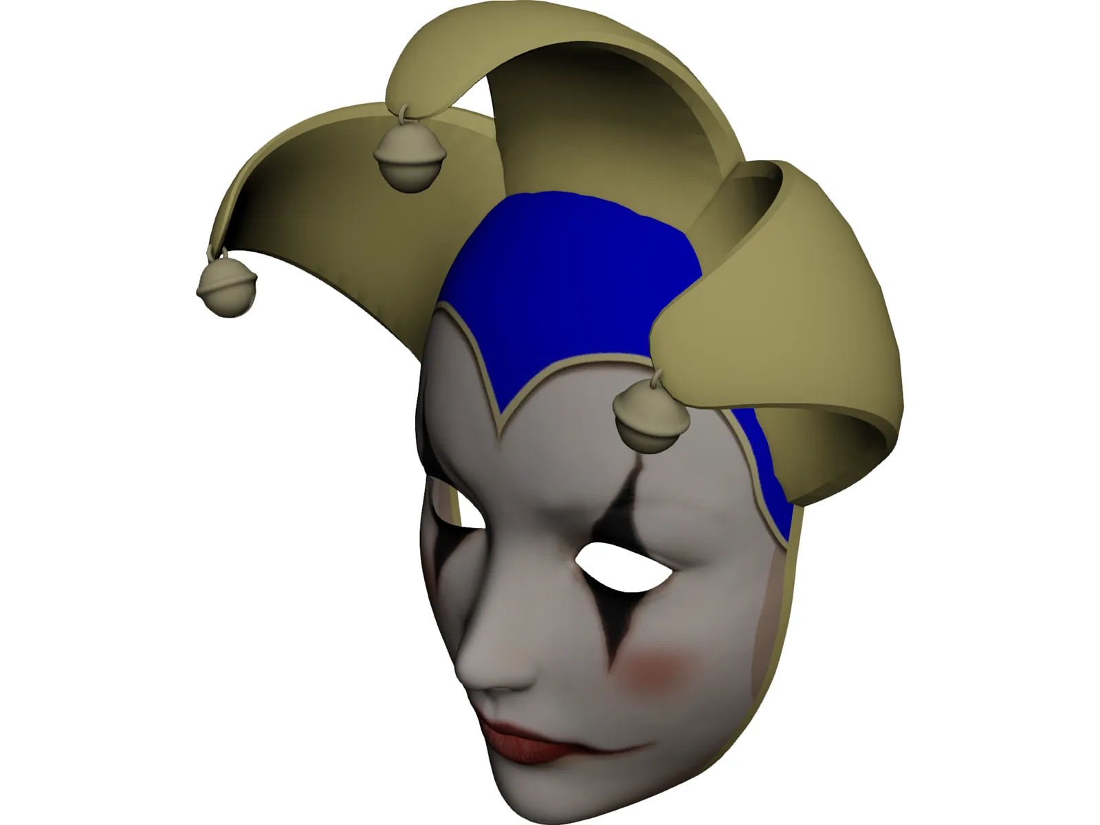 Jolly Mask 3D Model main preview