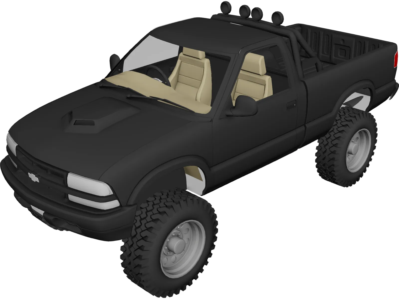 Chevrolet S-10 Pickup [Lifted] 3D Model main preview