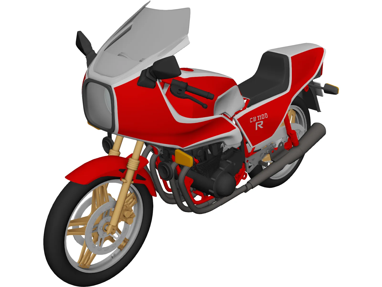 Honda CB1100R 3D Model main preview