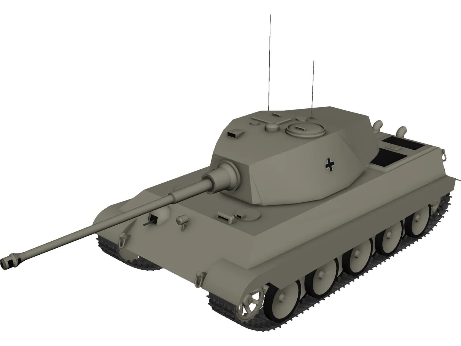 Tiger II King Tiger 3D Model main preview