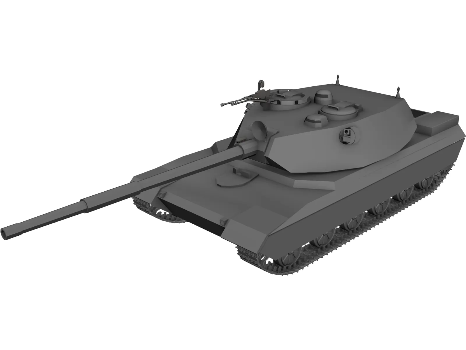 Russian T-102 3D Model main preview