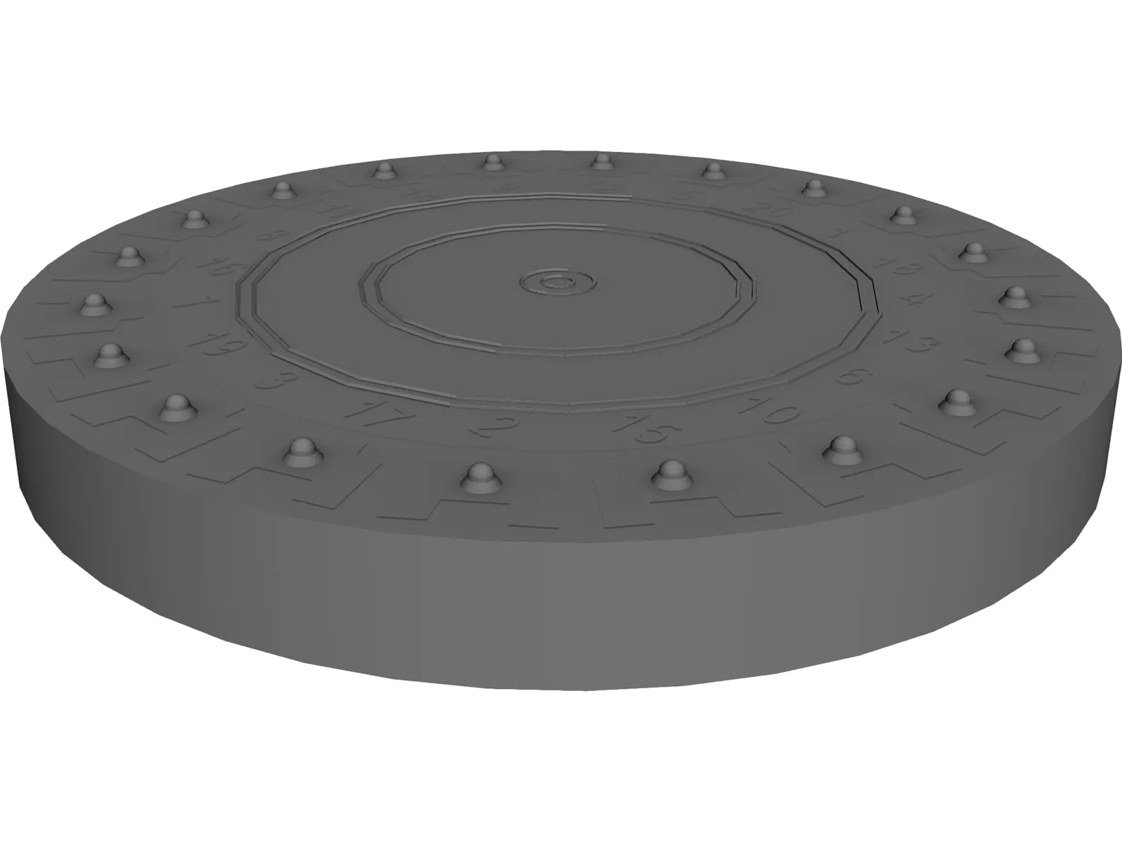 Darts Board 3D Model main preview