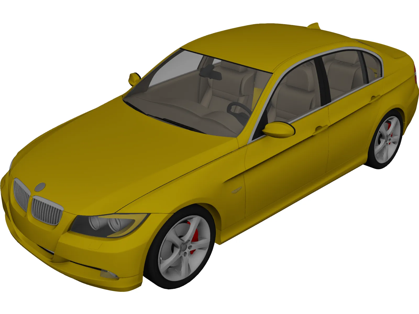 BMW 3-Series Sedan (2005) 3D Model main preview