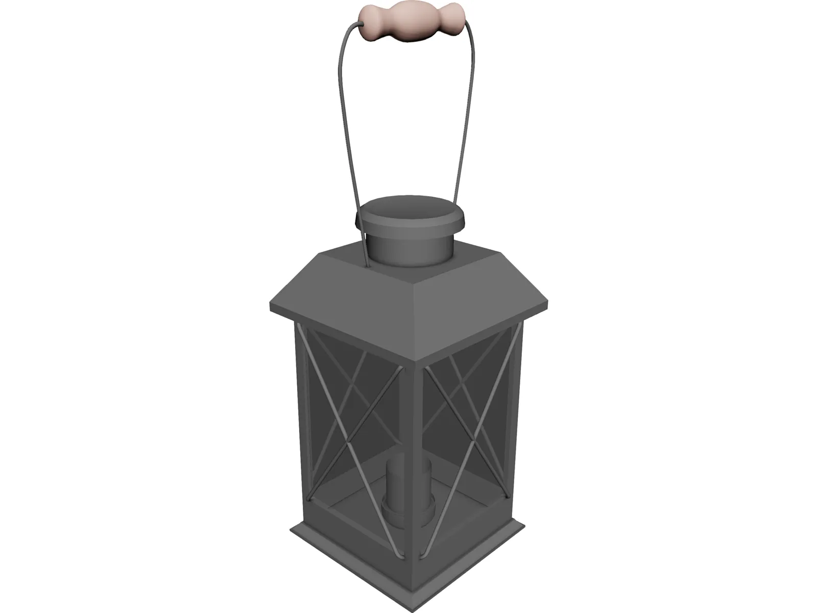Colonial American Lantern 3D Model main preview